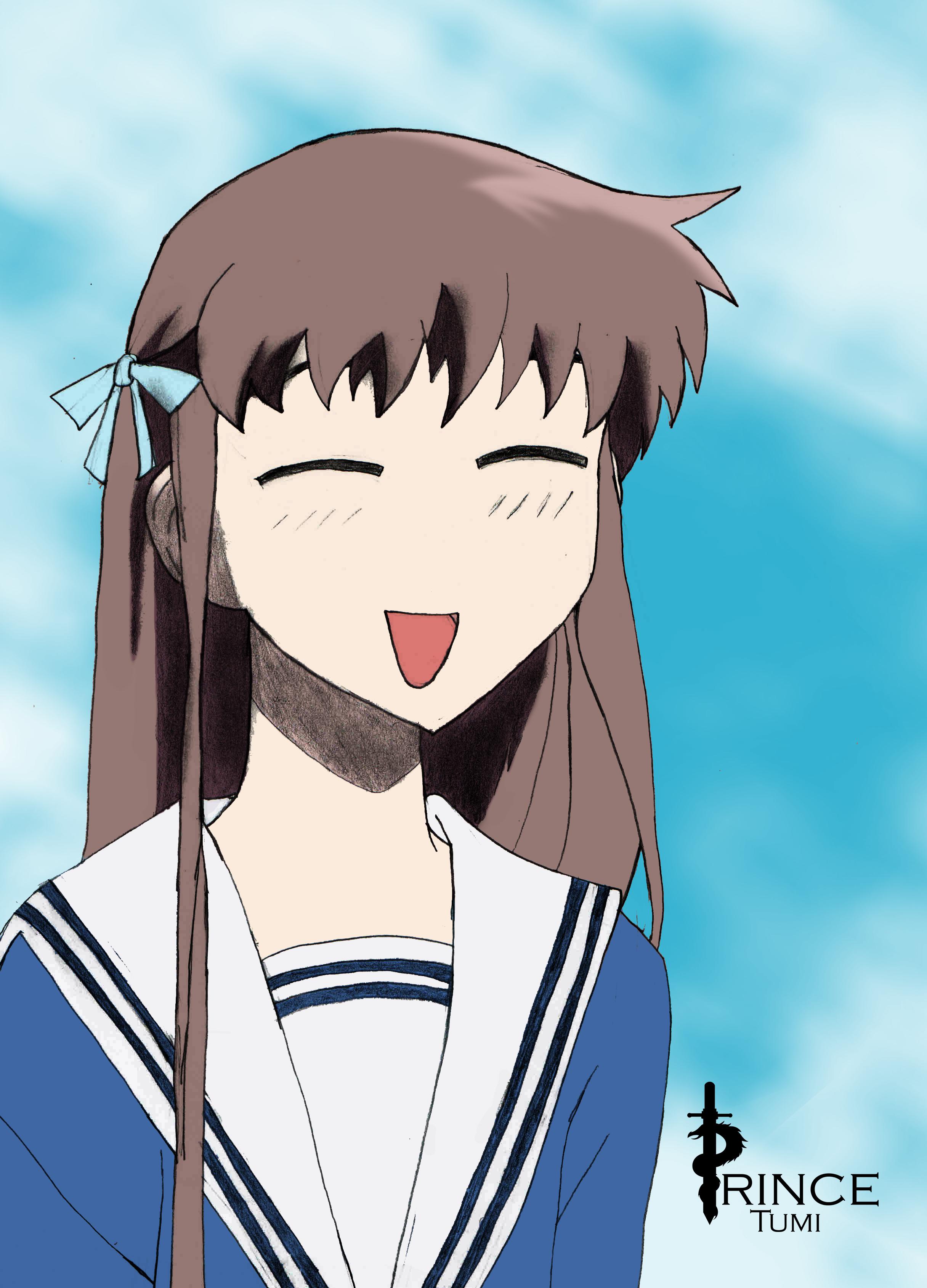 I added colour to my very old Tohru Honda fan art drawing for the fun
