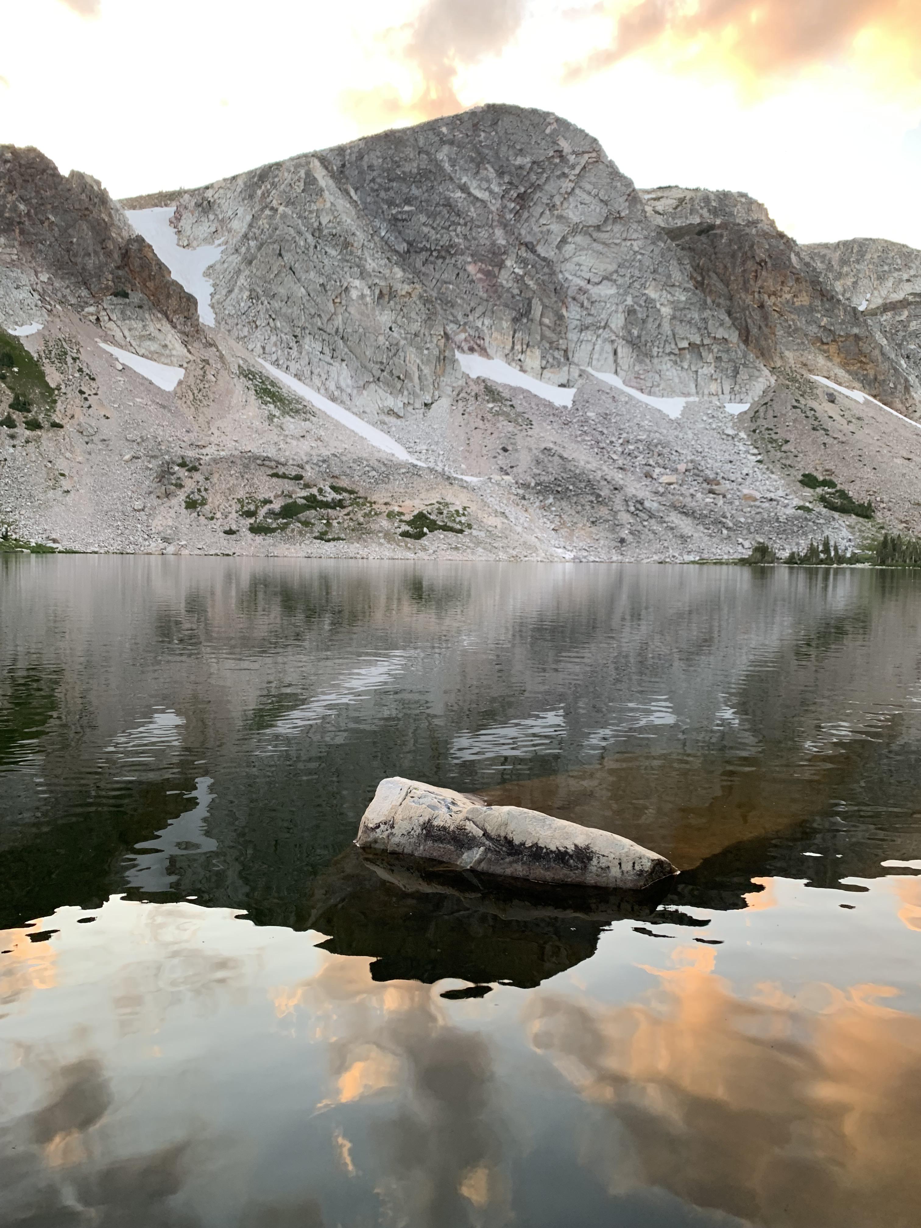 Lake Marie in Wyoming, Medicine Bow National Forest, location says Rock