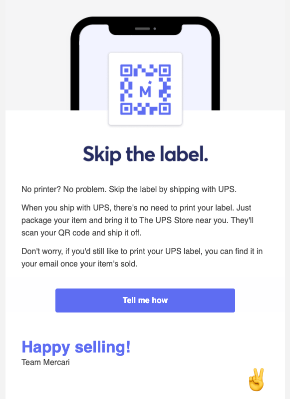 Did You Know? You can ship without a printer on Mercari r
