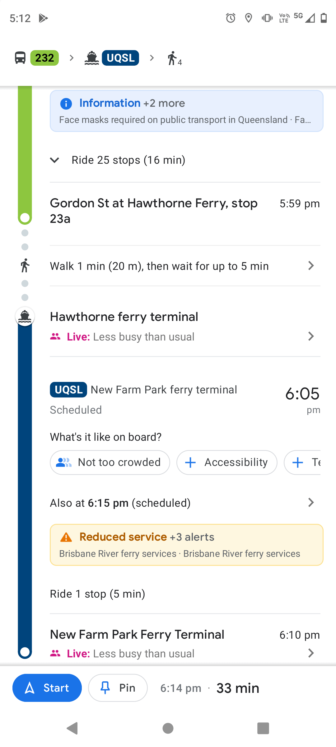 Please help! New to Brisbane and I've never caught the ferry before. Is the Hawthorne to New