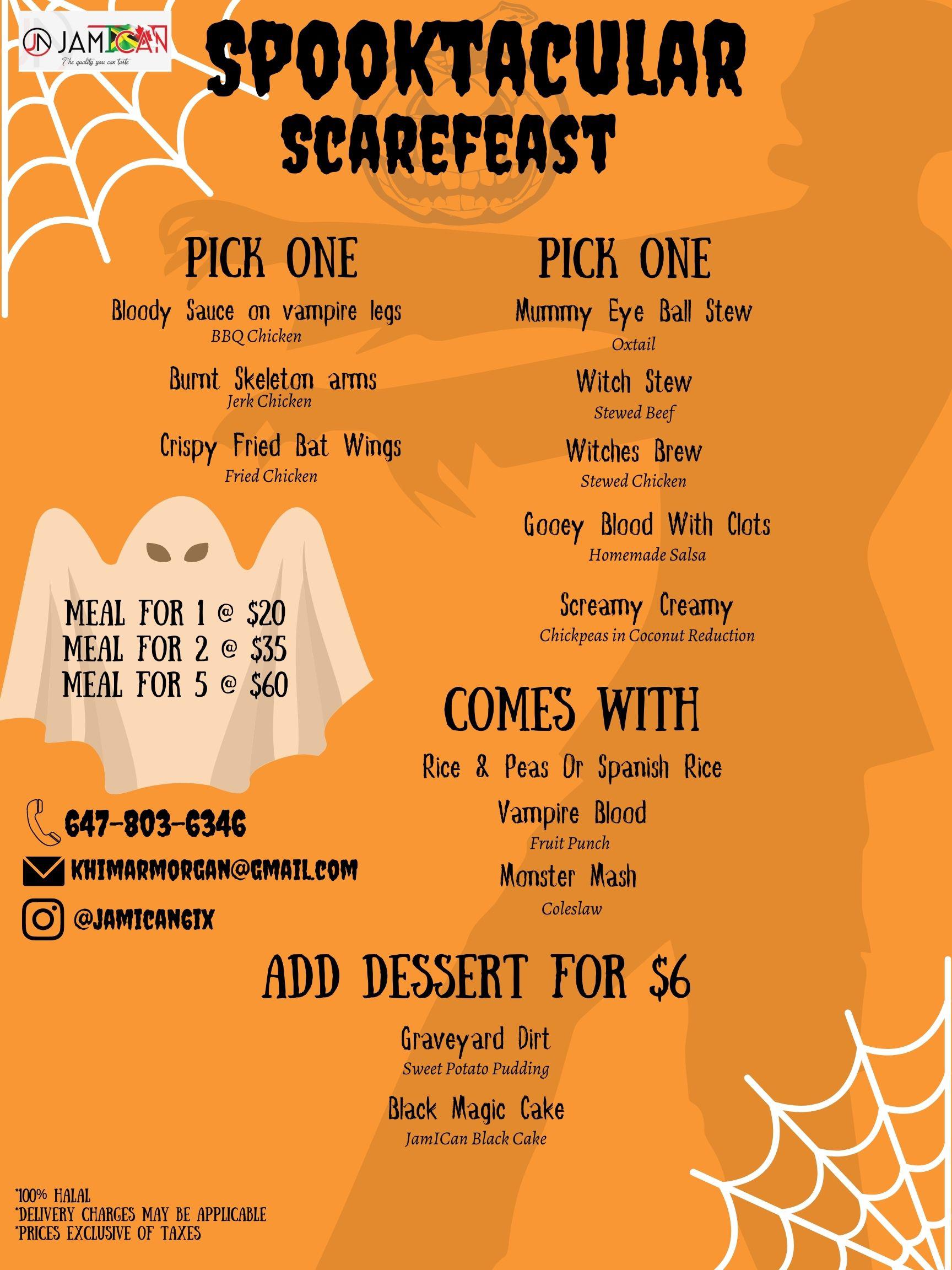 Halloween Special Menu Jamaican Style r/FoodToronto