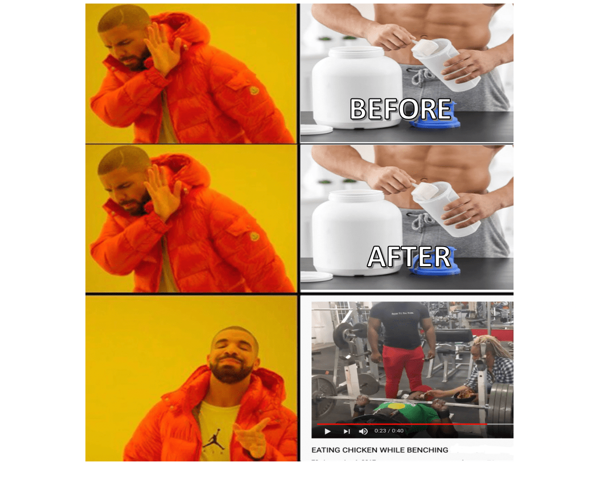 Bodybuilders be like Protein dilemma solved r/memes