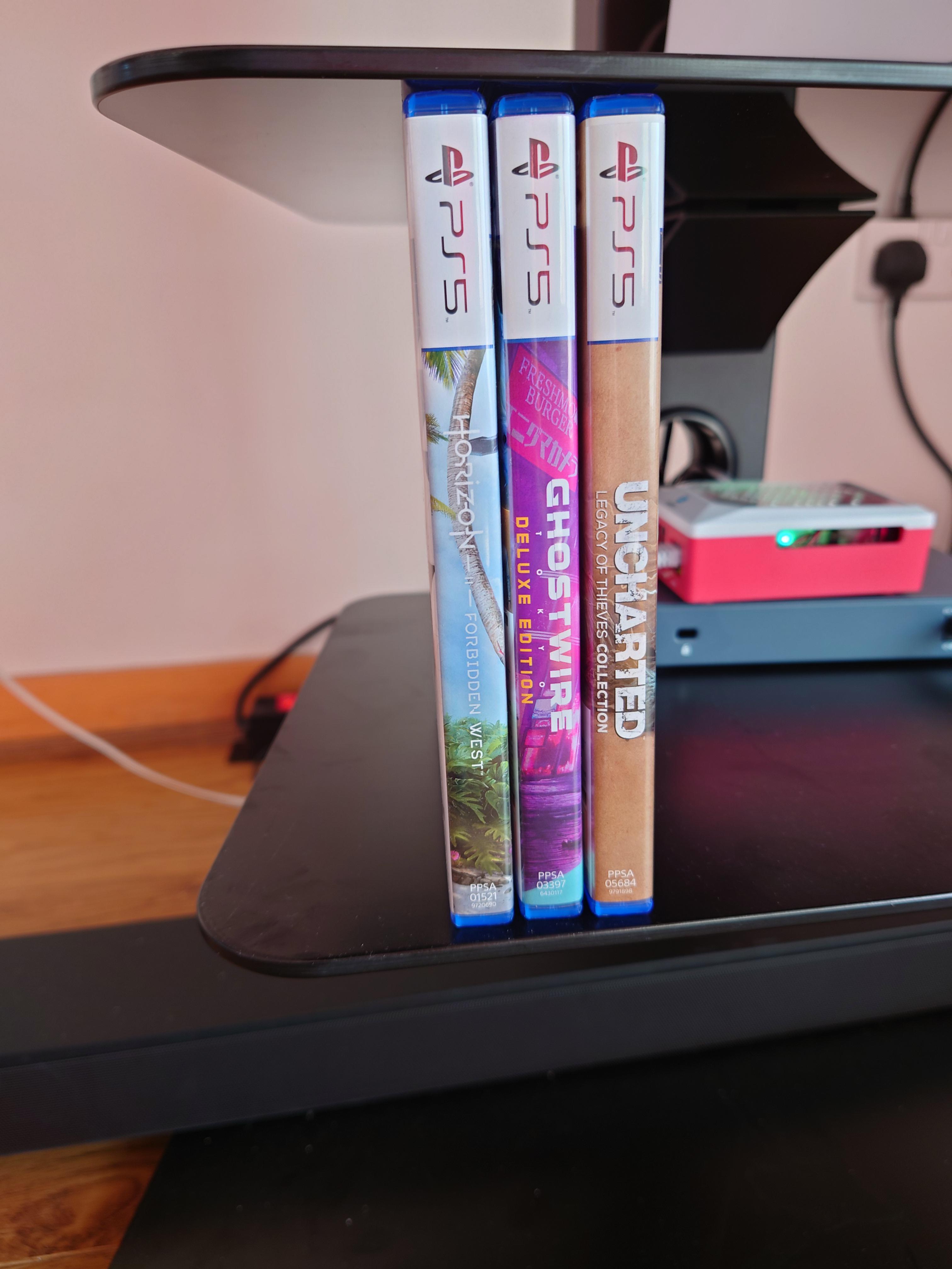 My PS5 games in this TV stand shelf. Perfectfit