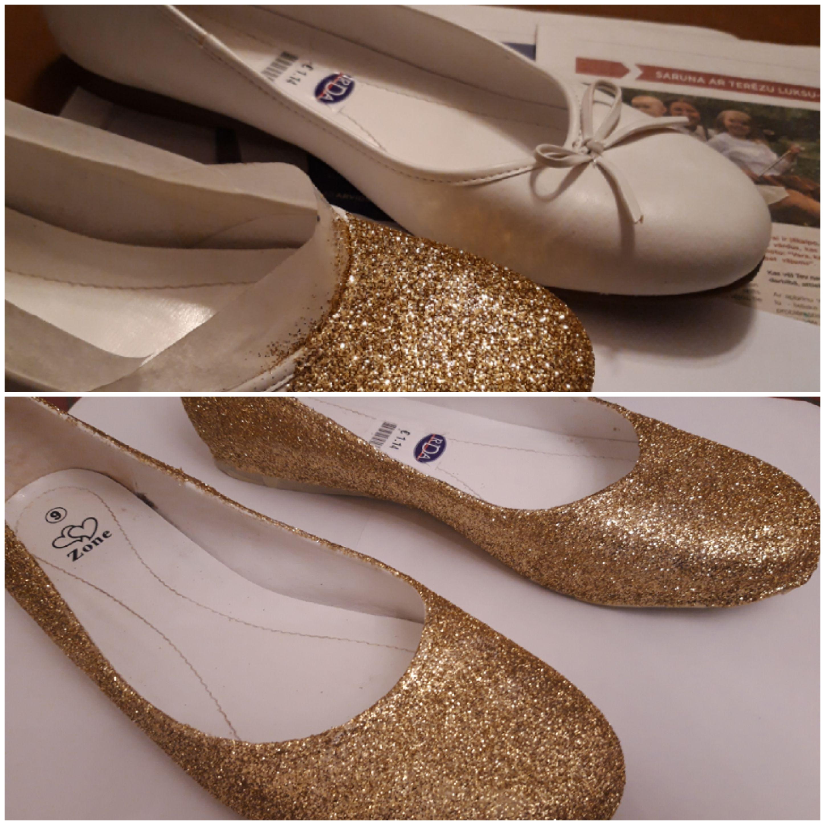 Couldn't find shoes for winter ball, had to improvise! r/crafts