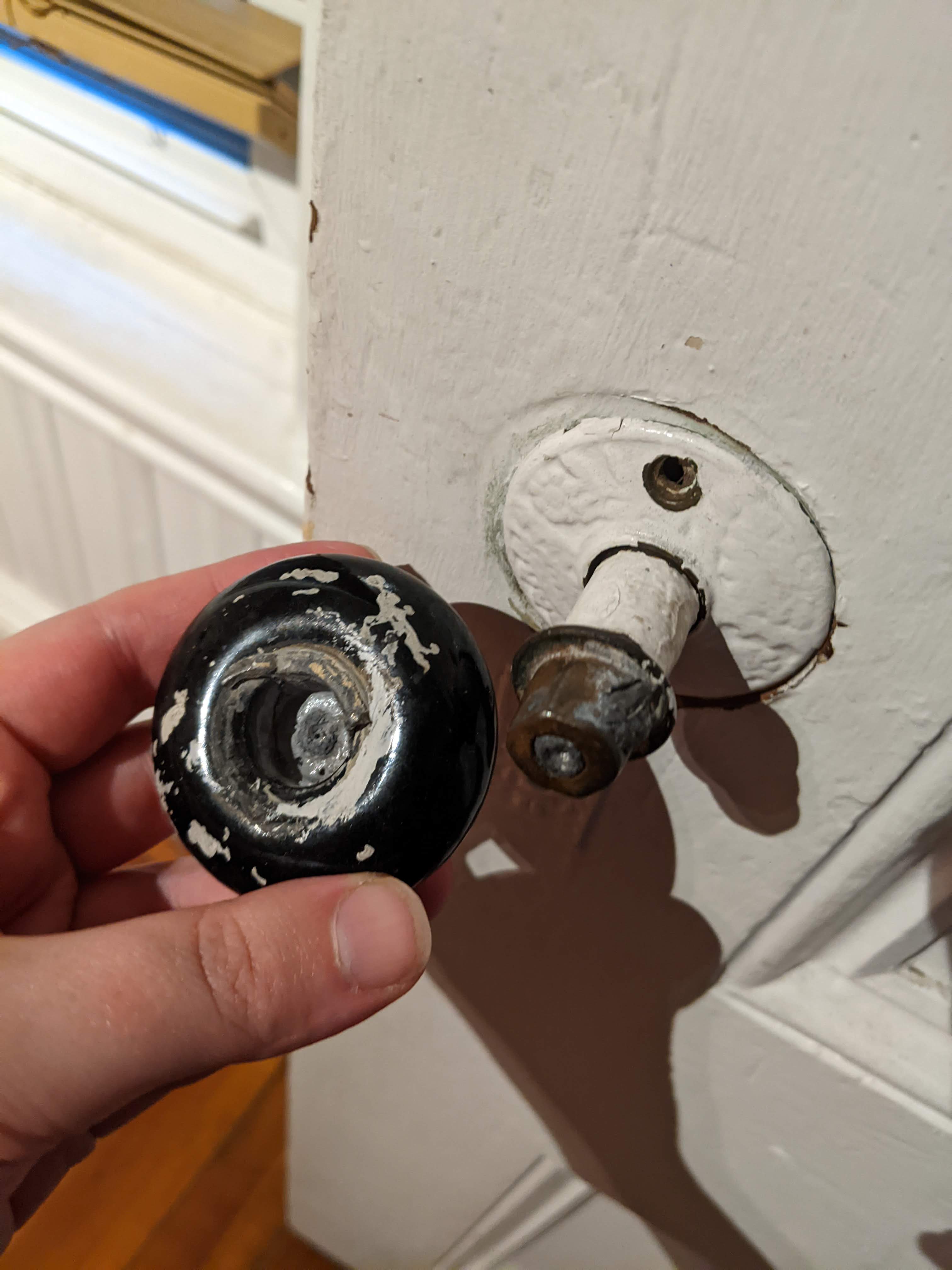 Doorknob ceramic knob fell off of shank fix with epoxy or? r