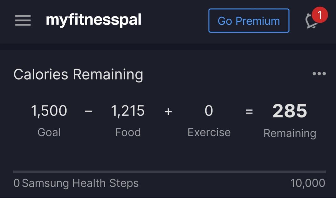 MFP is synced with step tracking app but not showing data and calories