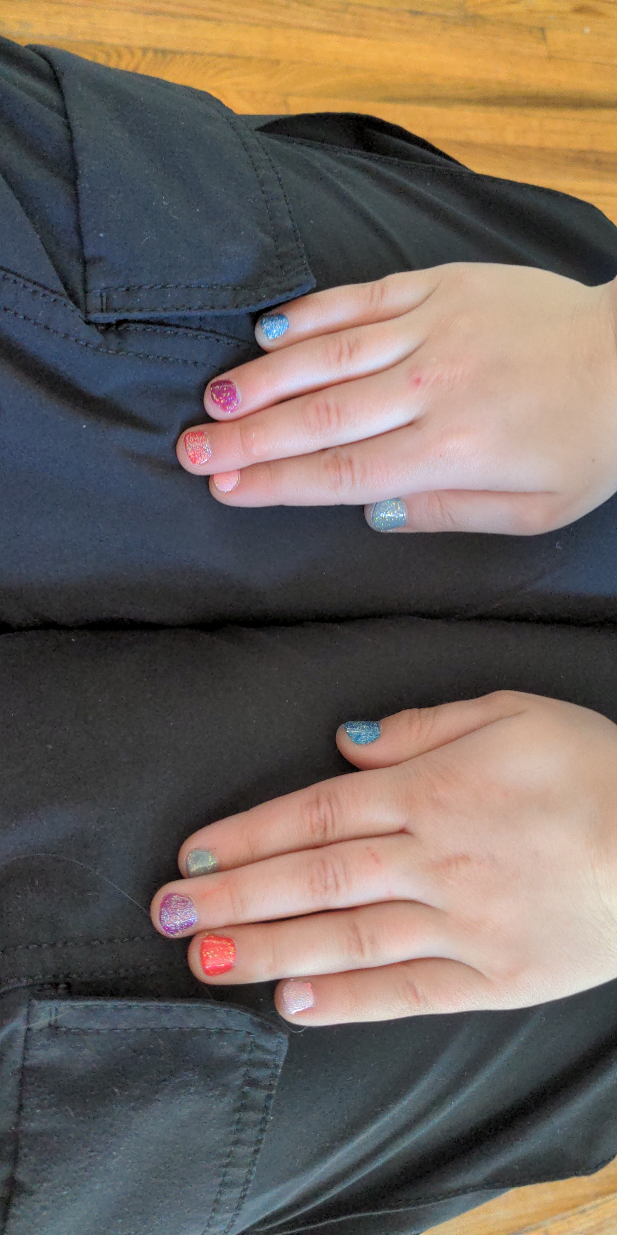 My son wanted me to paint his nails, then kept asking if his friend