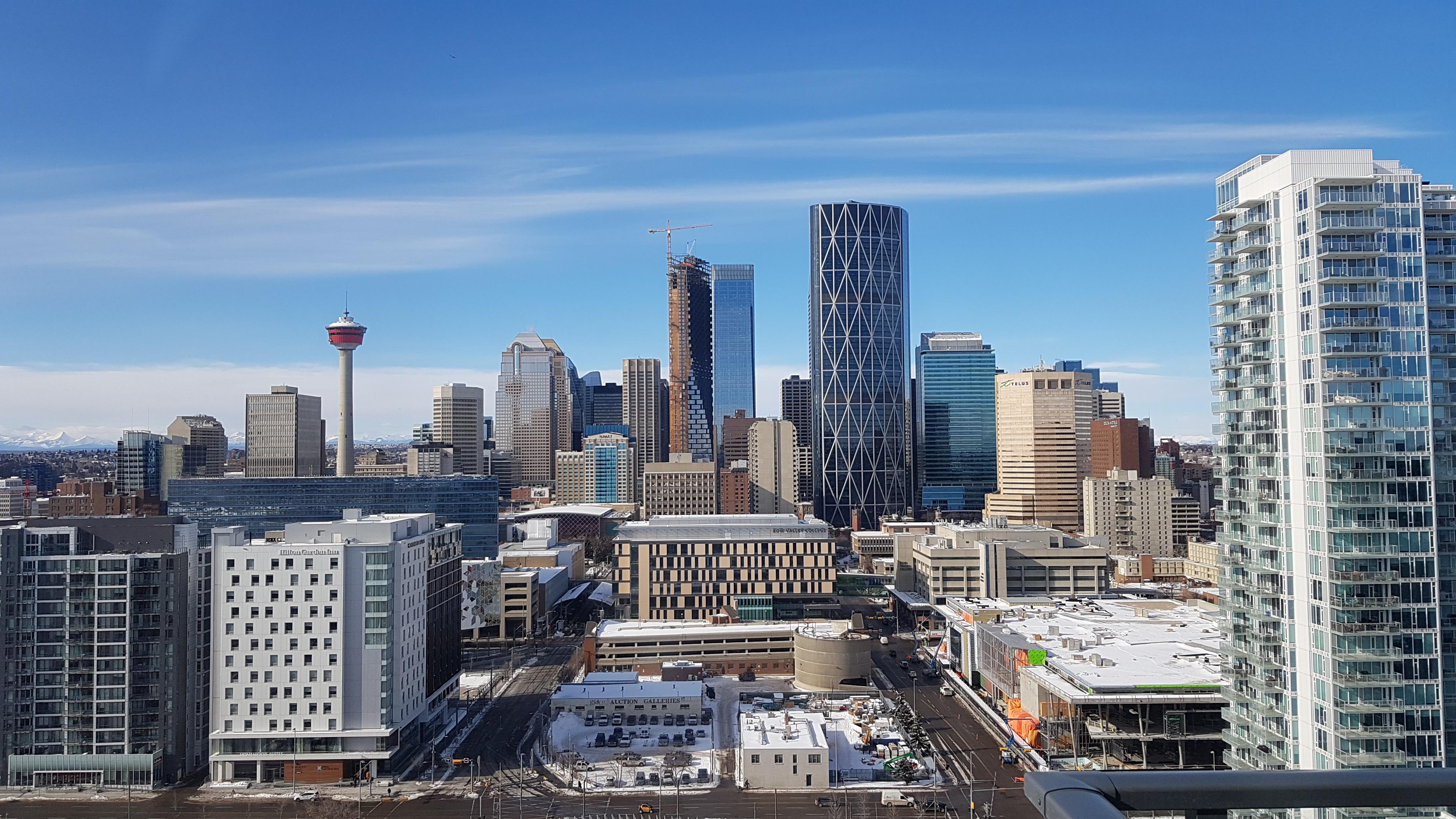 The view from the East Village r/Calgary