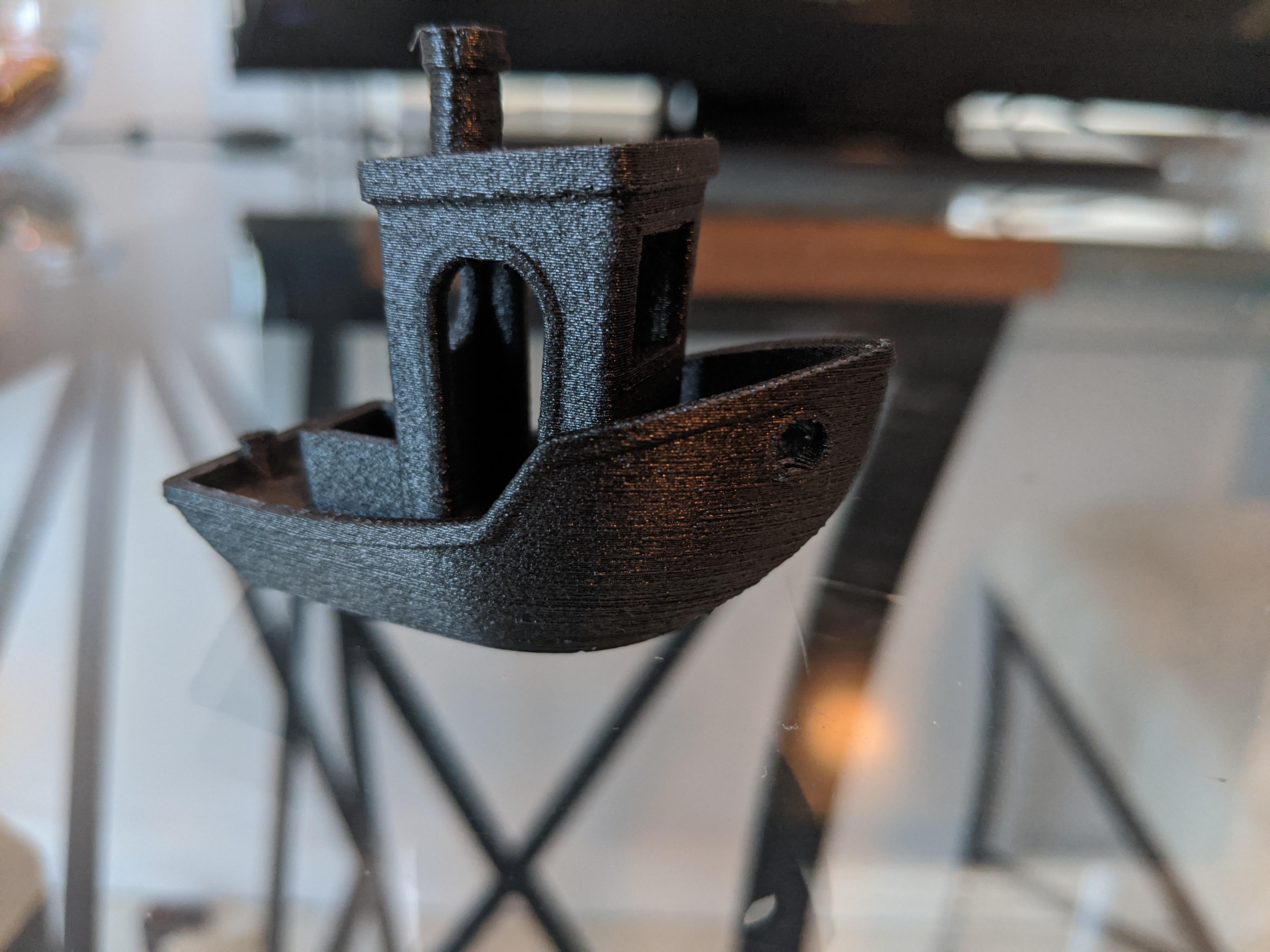 MatterHackers NylonX Carbon Fiber benchy. r/3Dprinting