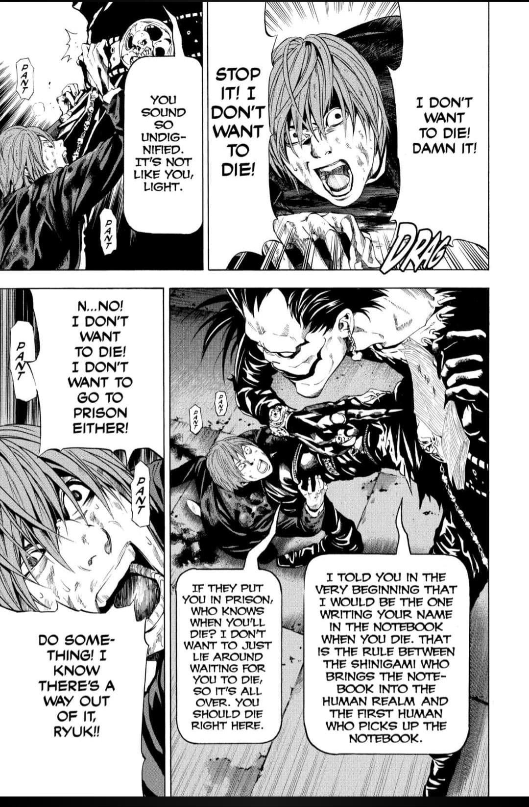 Death Note Light Dies Manga