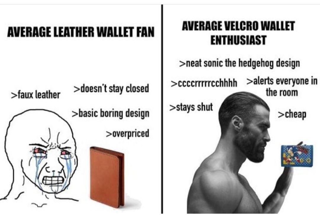 what does your wallet say about you? r/virginvschad