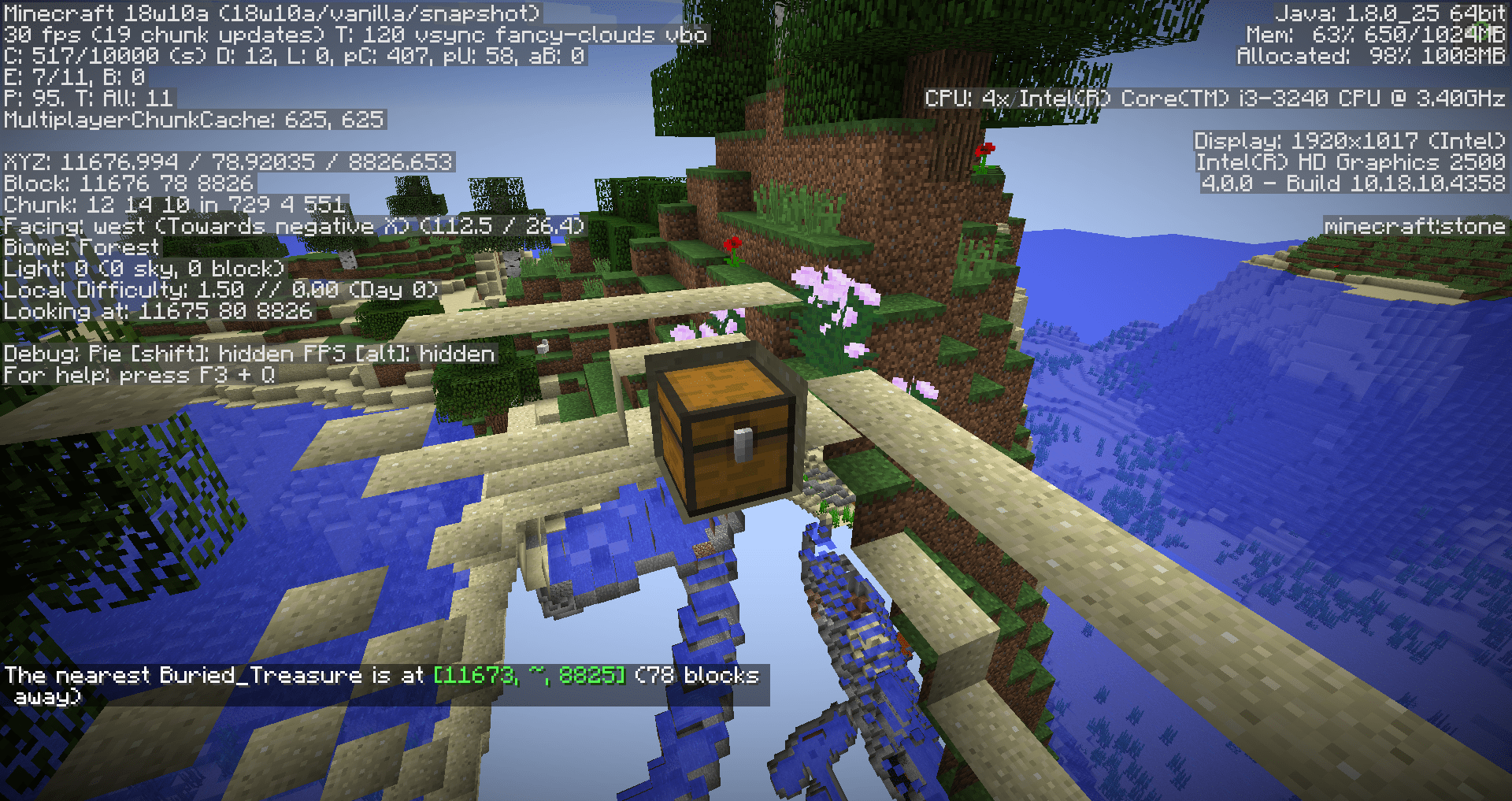 Buried treasure in 18w10a? r/Minecraft