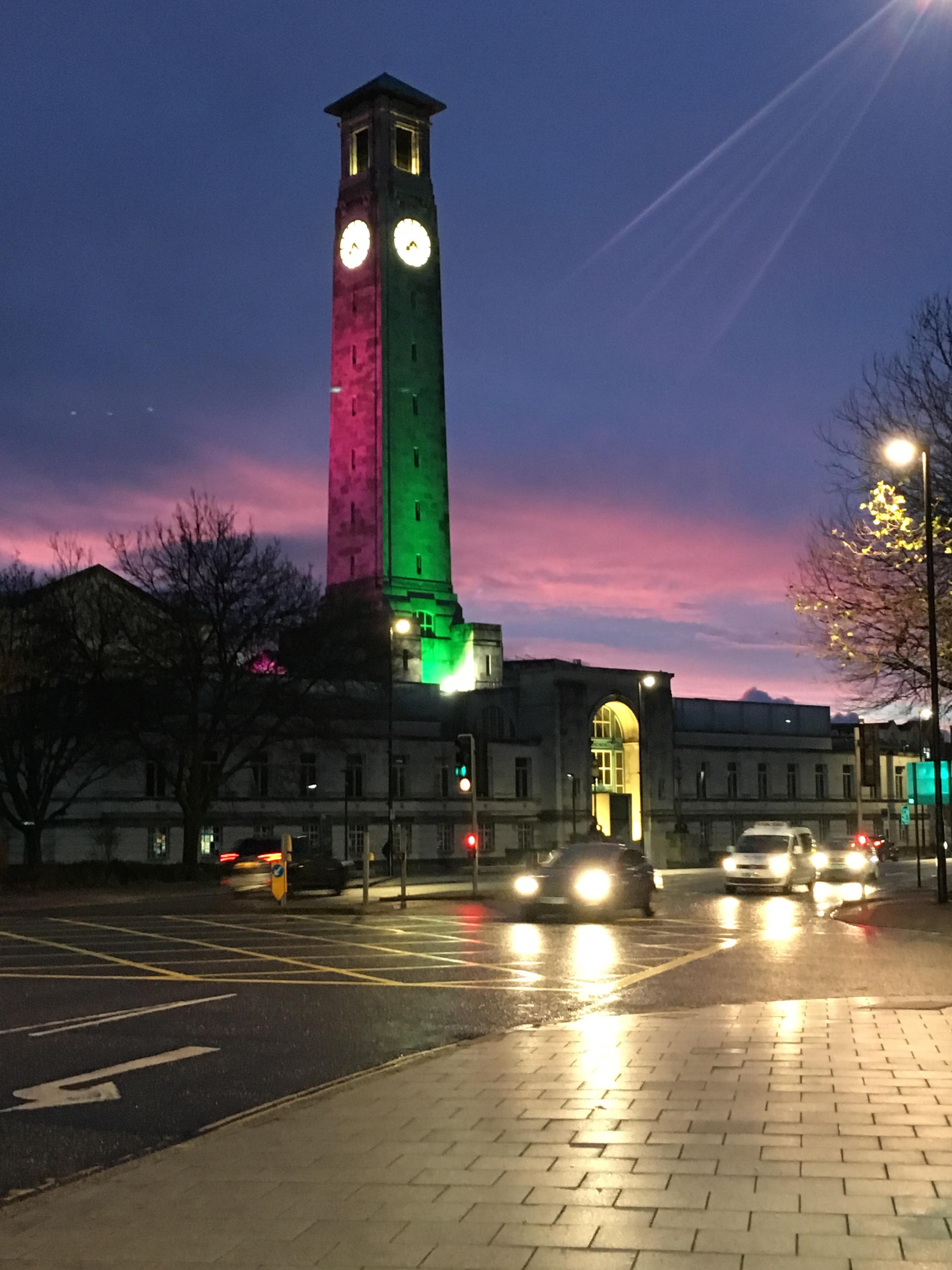The clock tower this morning. r/Southampton
