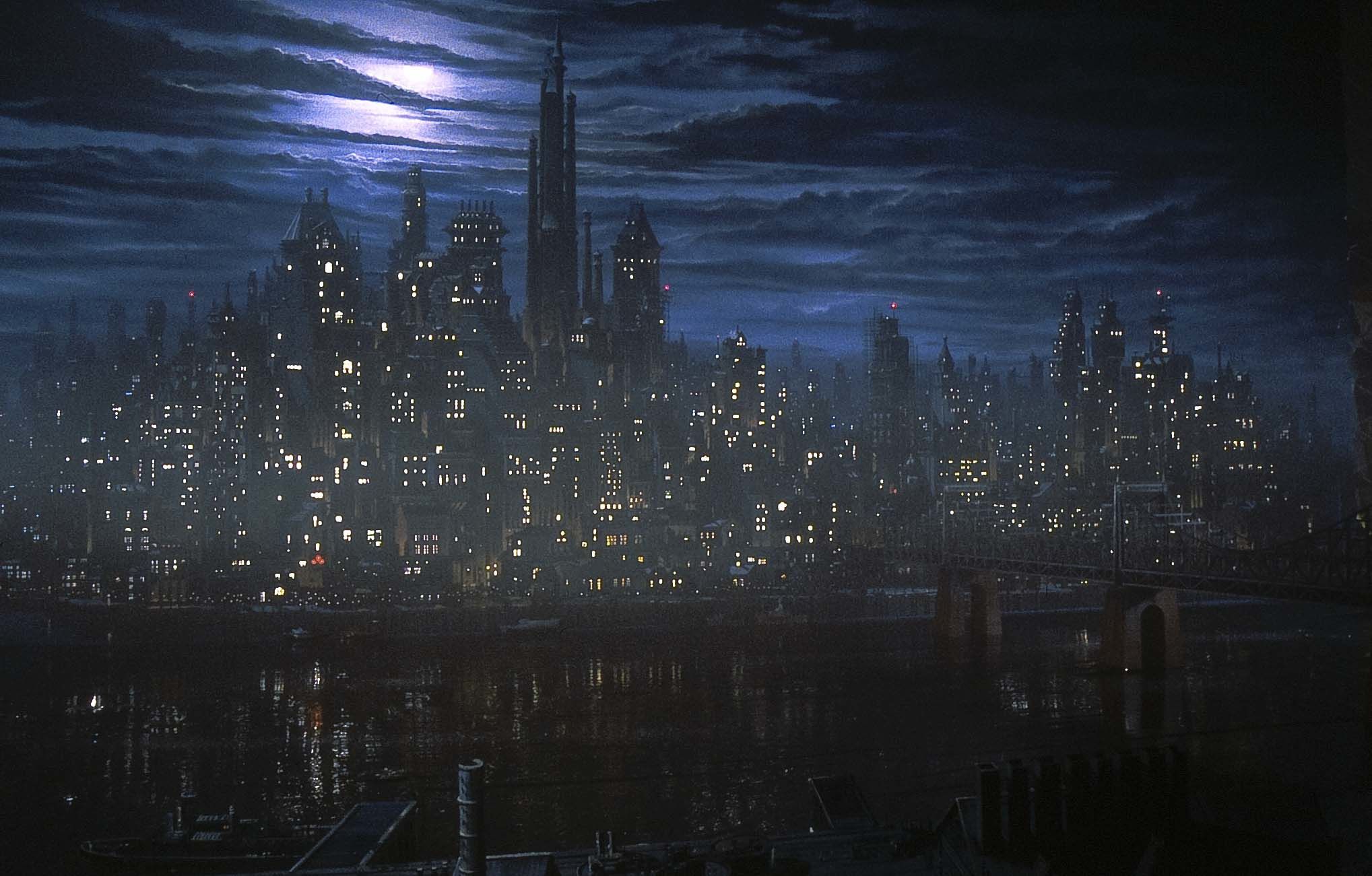 Until 1989, Gotham City was just "New York at night". It was with Anton Furst's production
