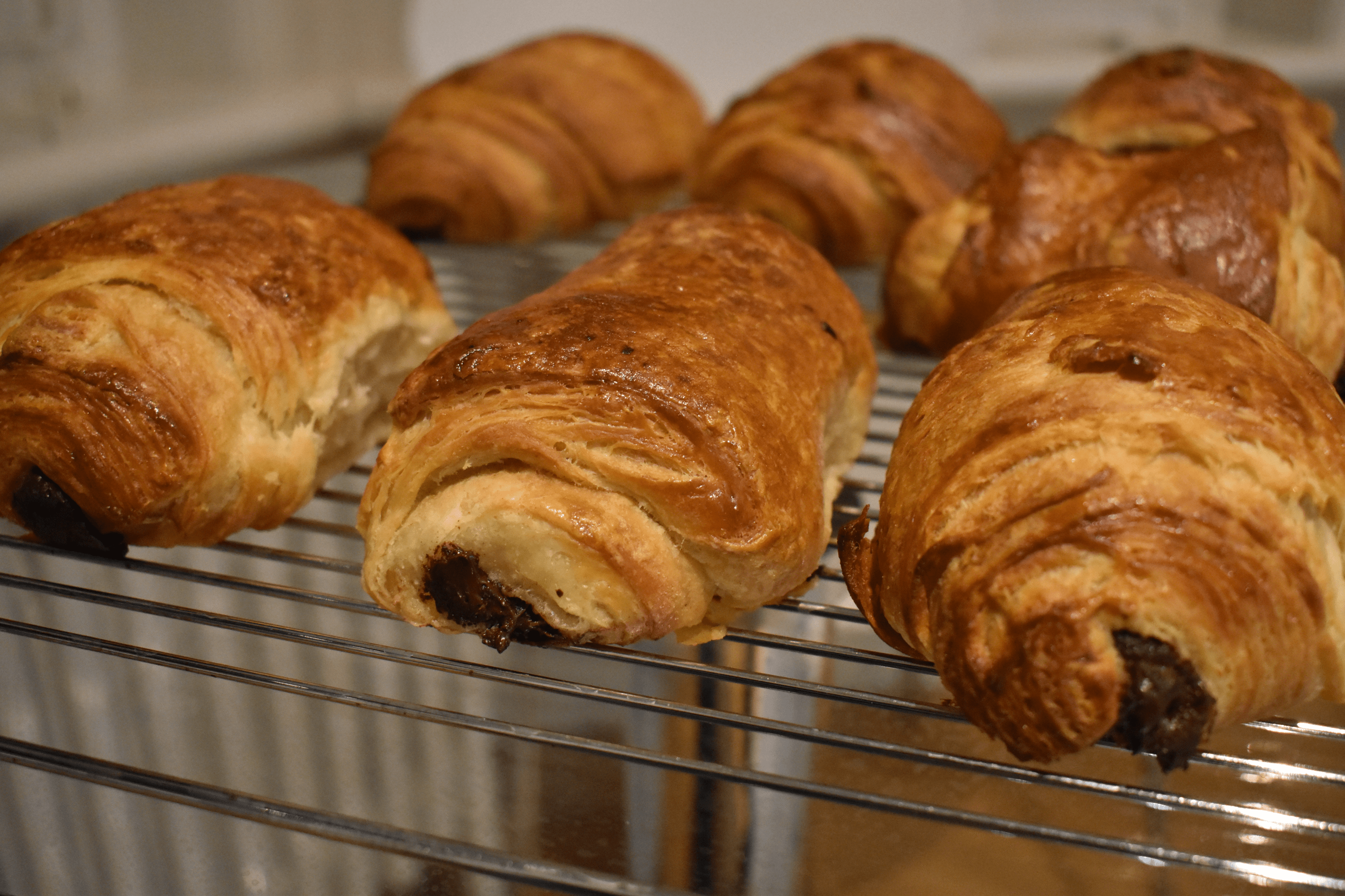 Made Pain Au Chocolat! Freshly made sunday evening with a cup of tea