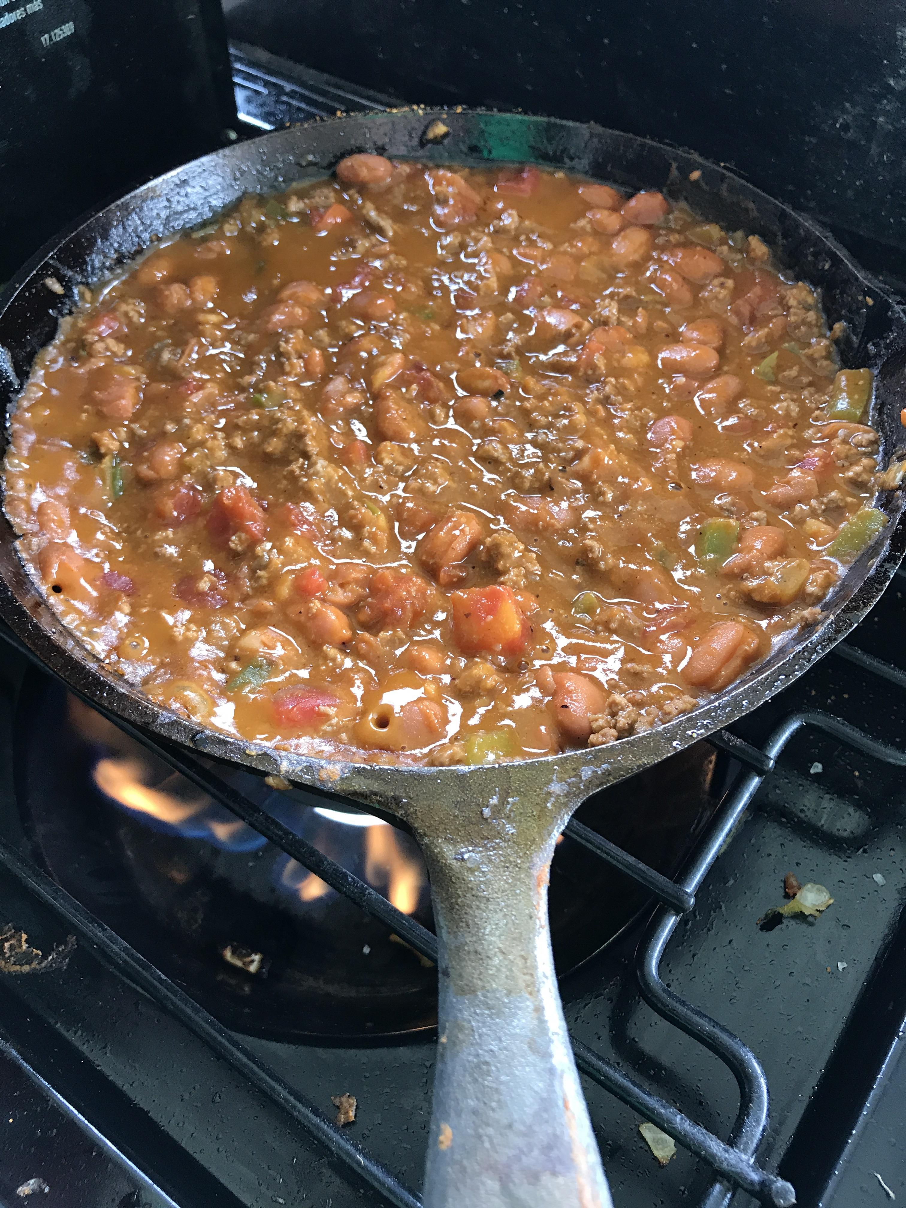 [Homemade] Western style beans with sirloin and veggies r/food