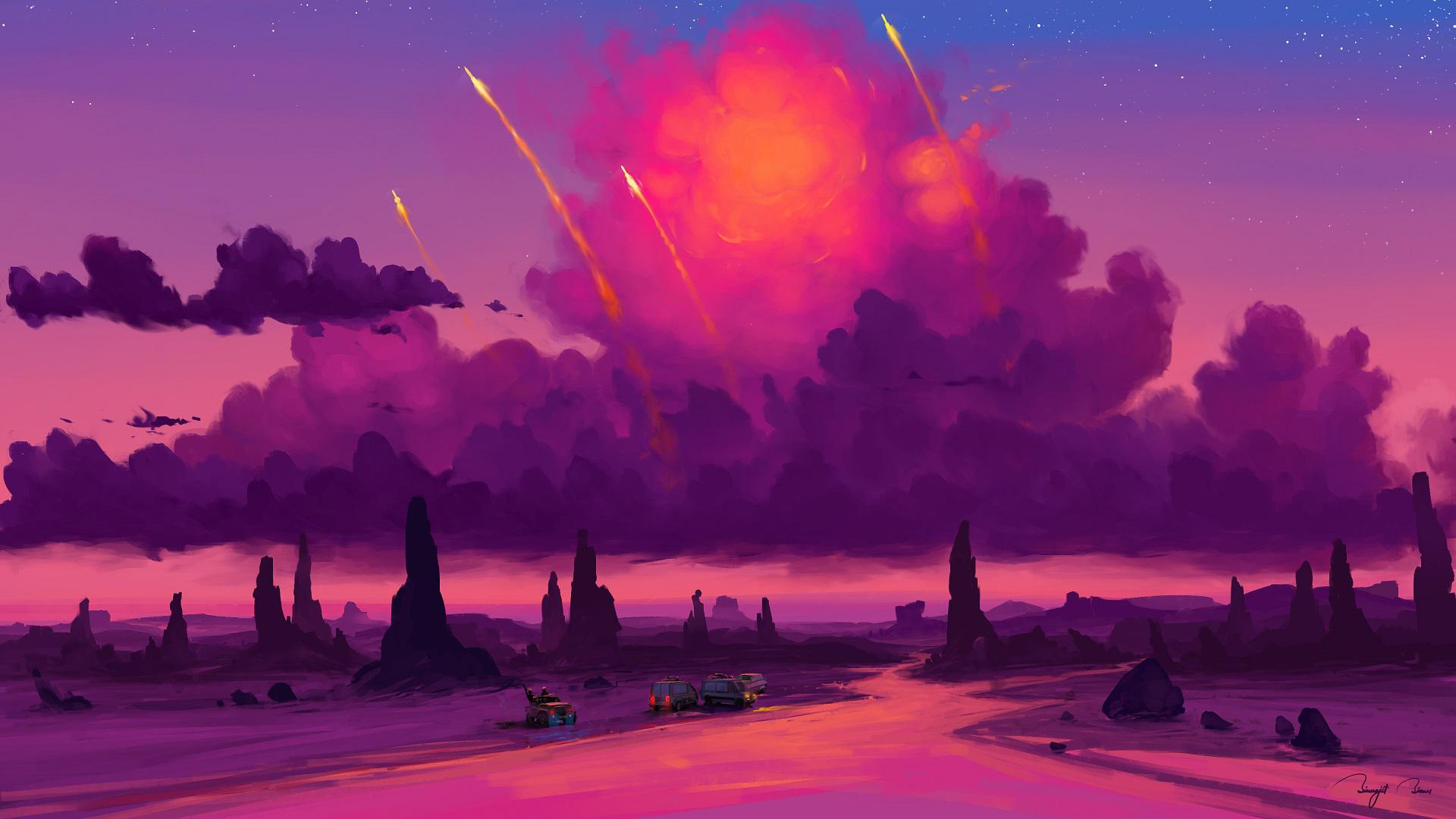 Neon Sky [1920x1080] wallpaper