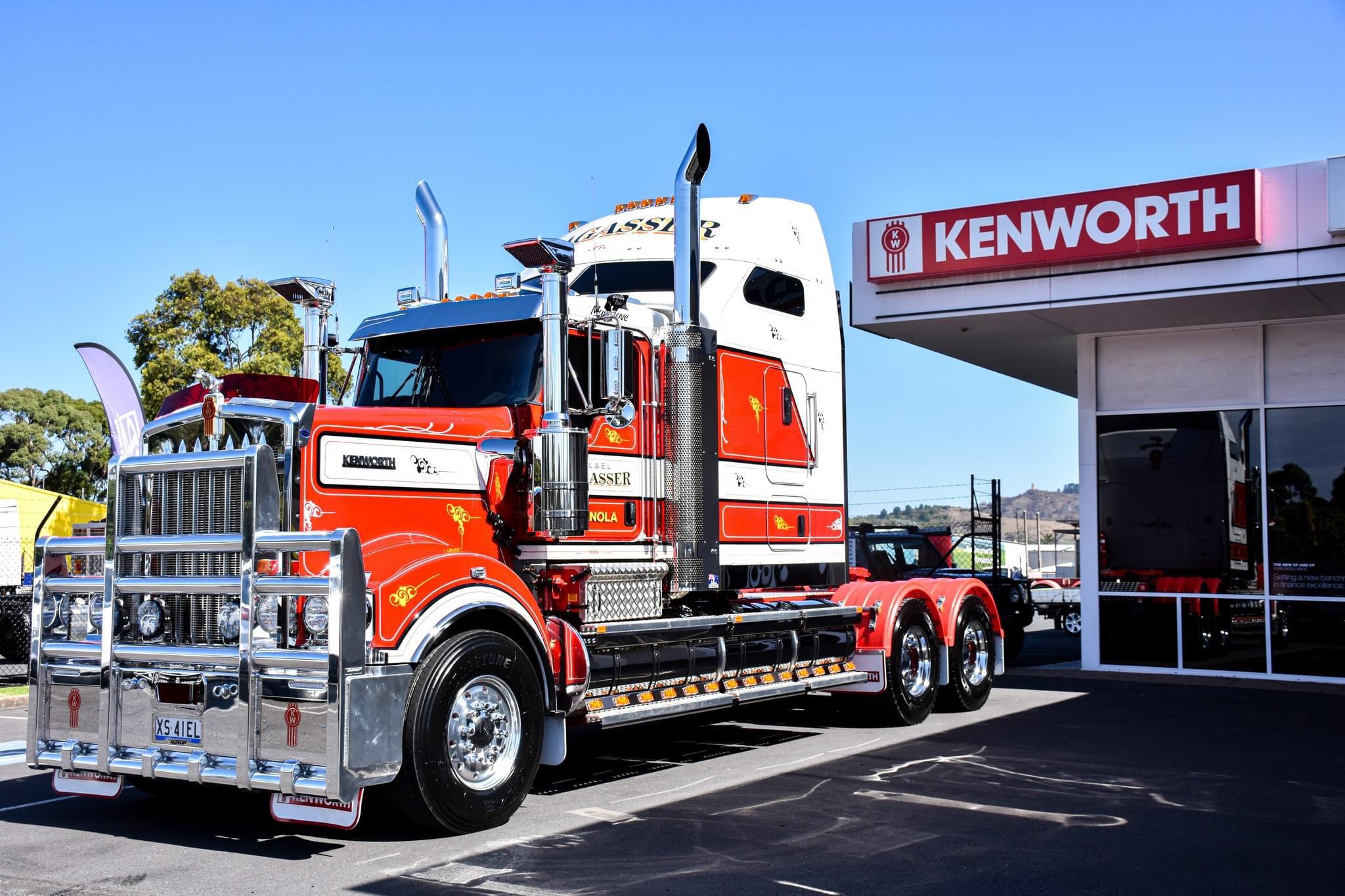 Brand new Kenworth T909 at a KW dealer in South Australia waiting to be