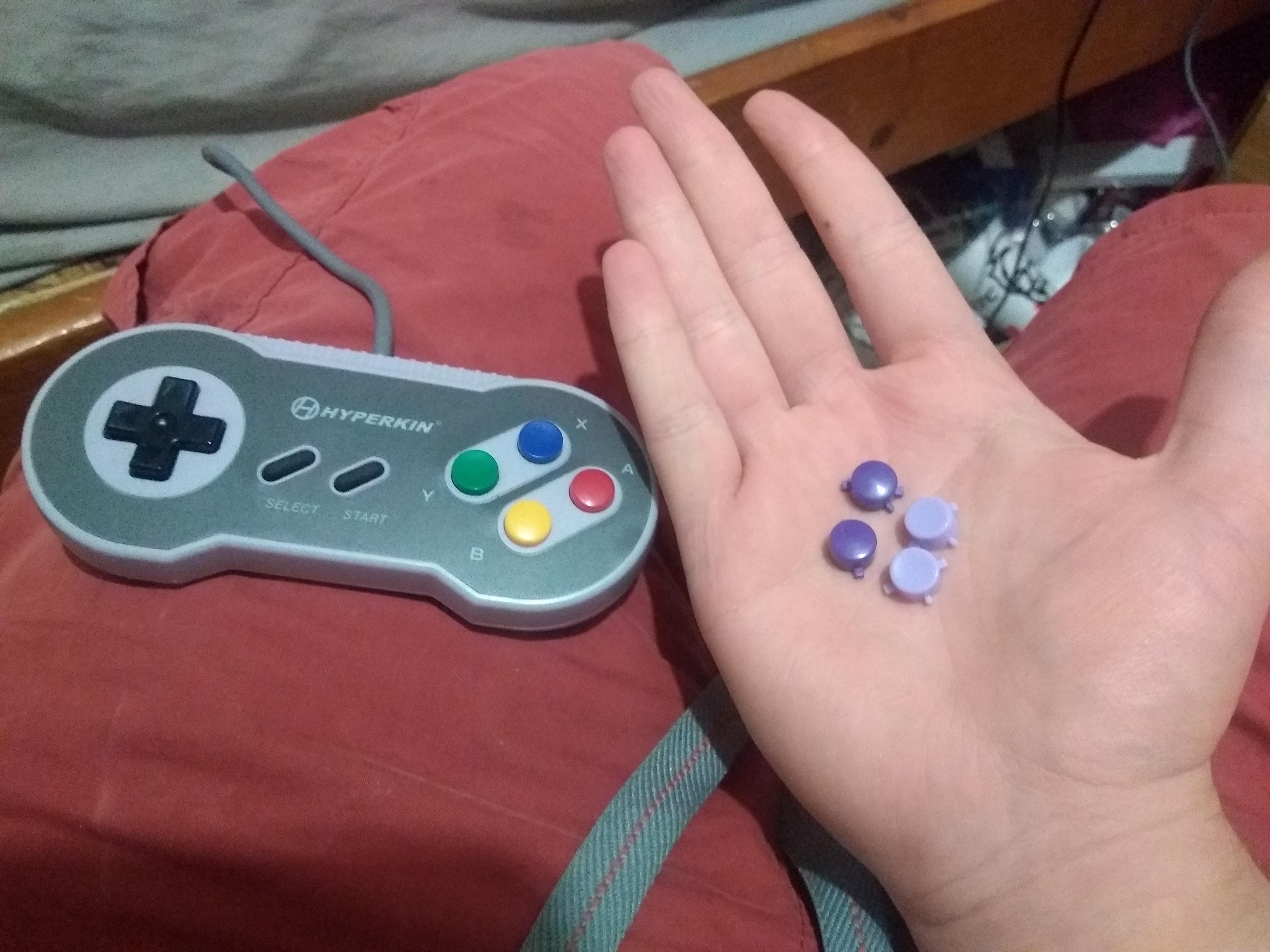 Hyperkin "Scout" controller mod, swapped the buttons with Famicom