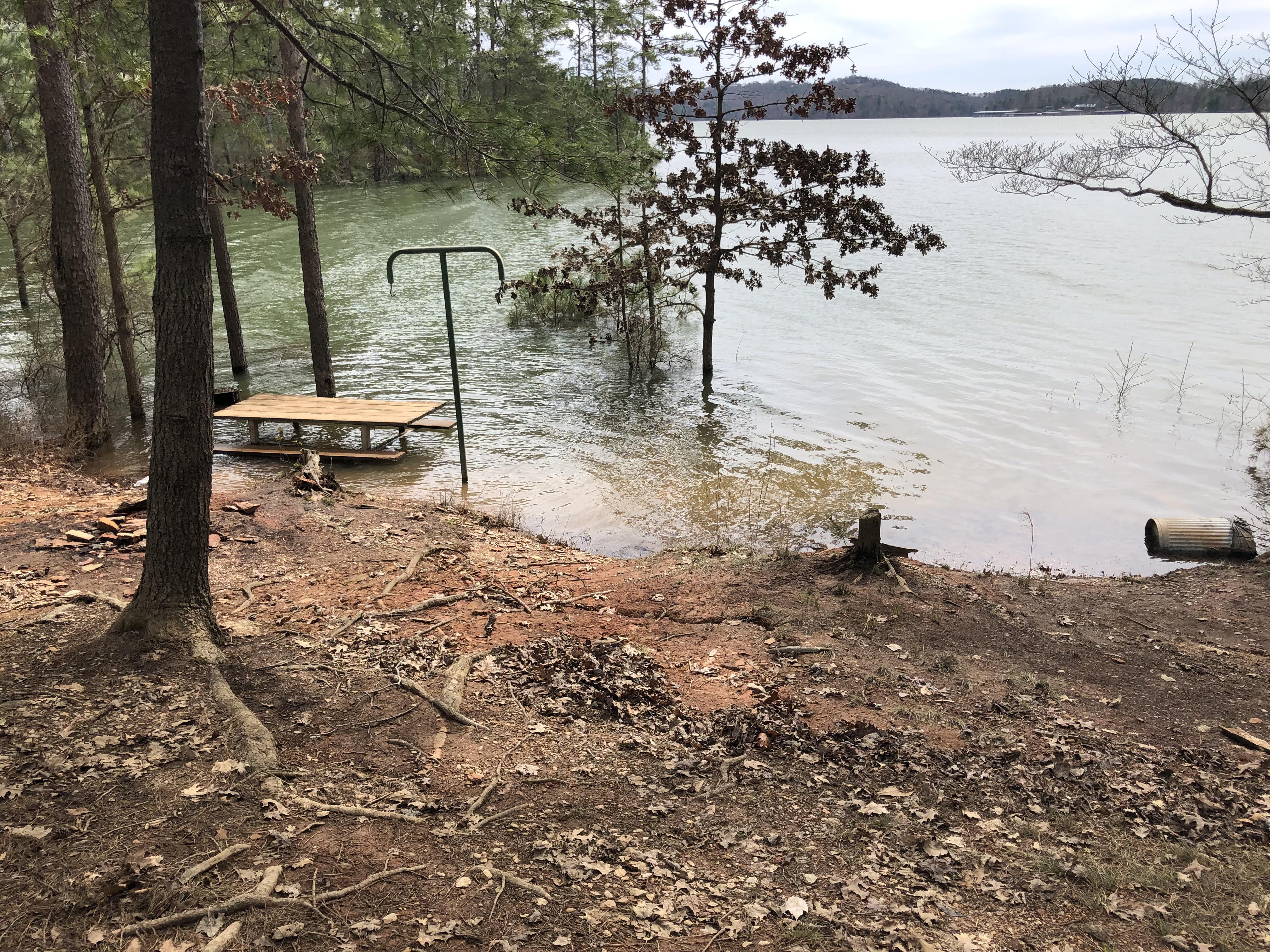 I guess we’re posting flooded, no camping sites. (Carter’s lake, GA