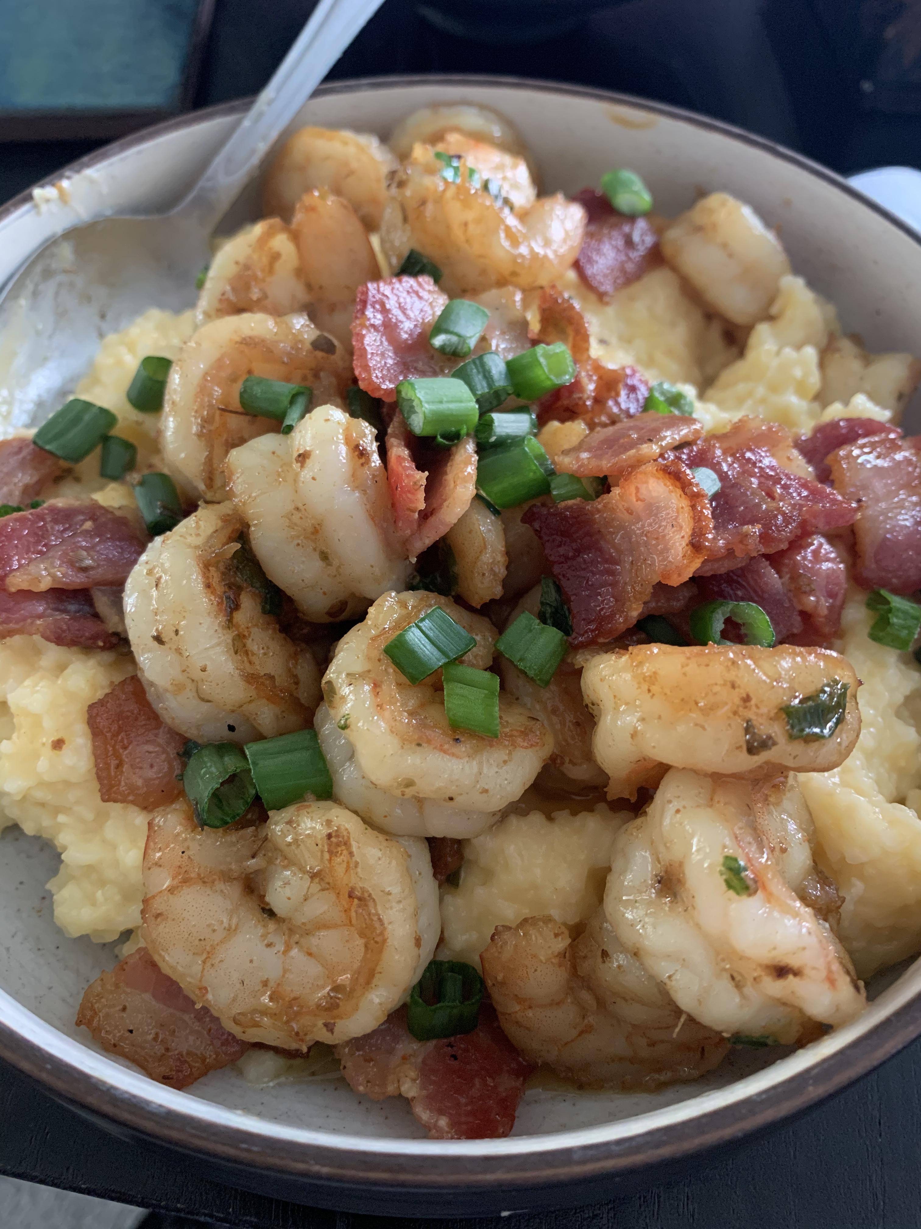 [Homemade] Shrimp N’ Grits r/food