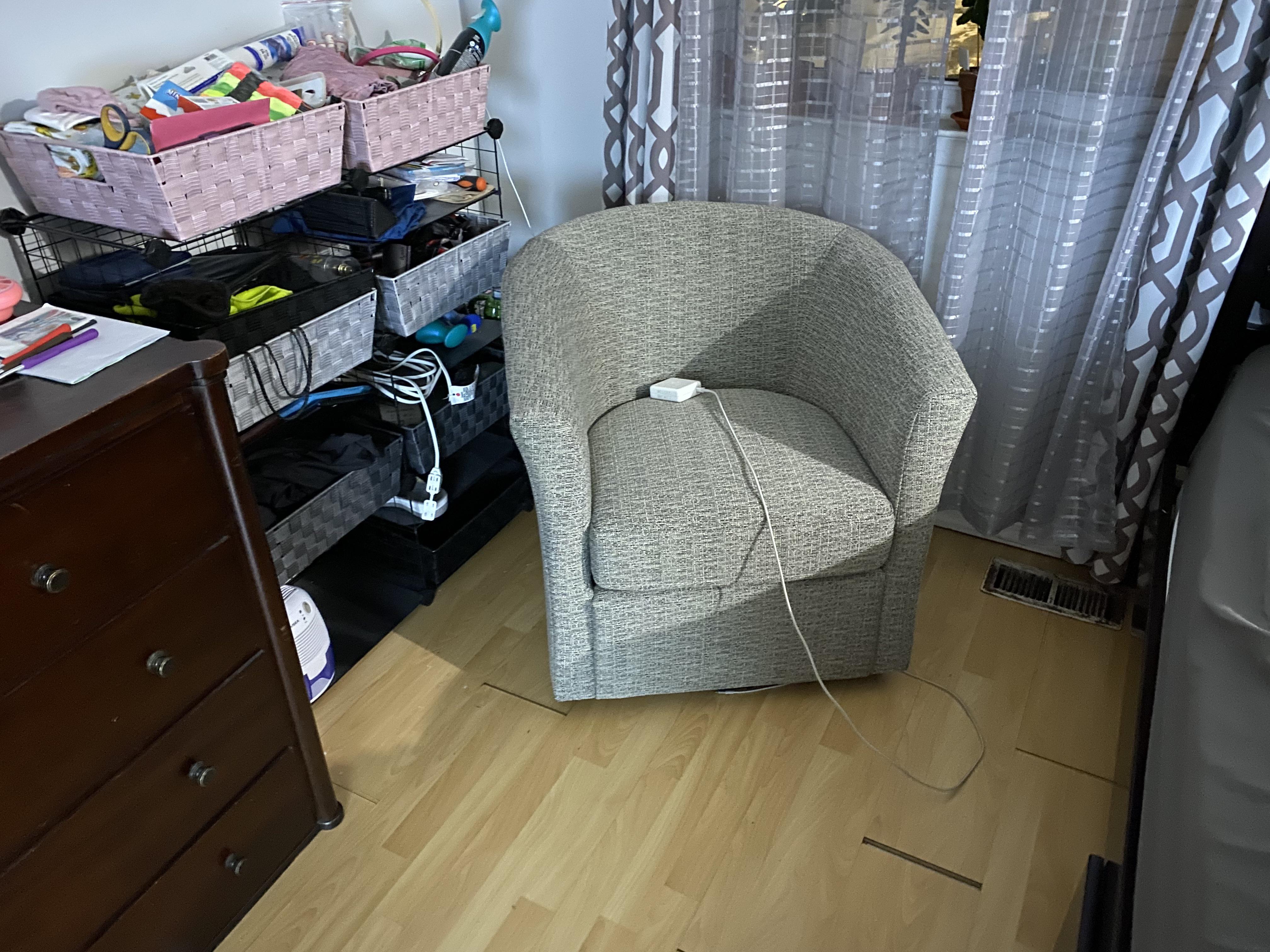 This is my crocheting chair. I have been looking for and wanting one