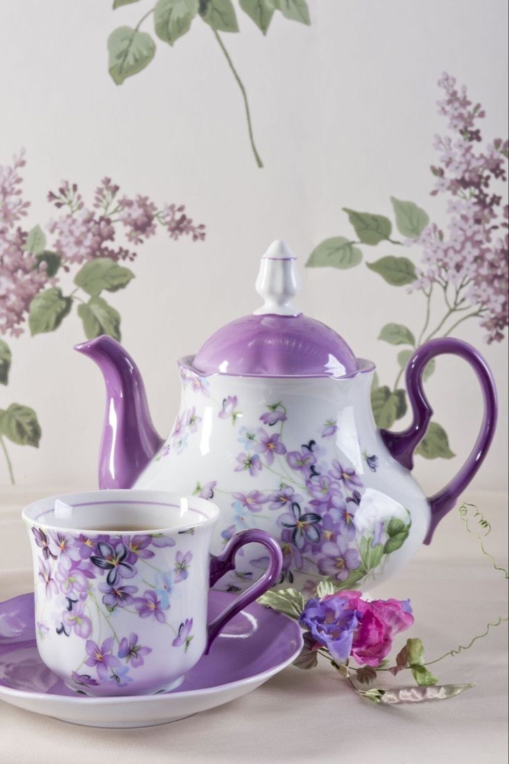 Pretty Purple Tea Set r/TeaPictures