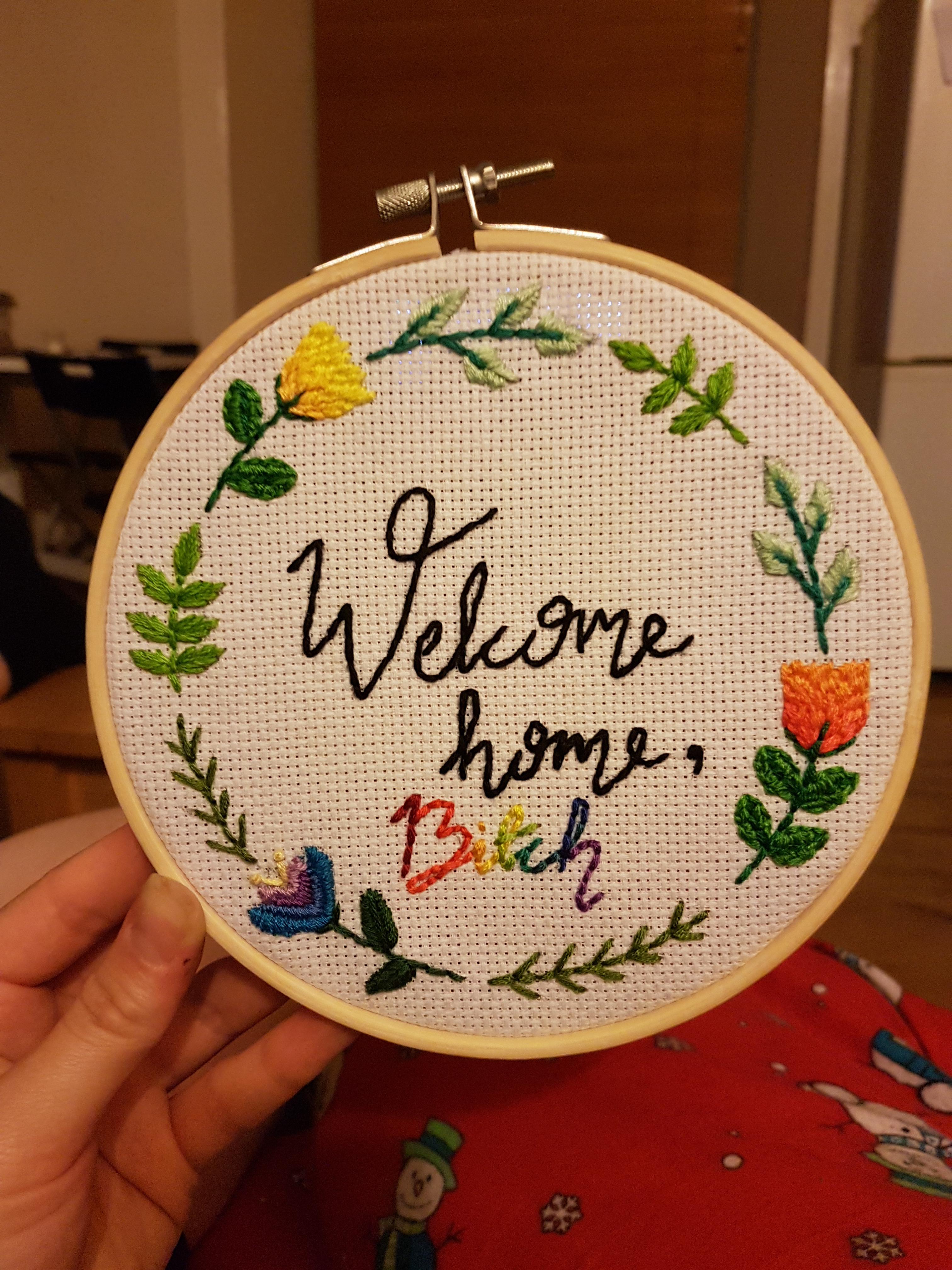 Made a housewarming gift for my sister! (And yes, I certainly am