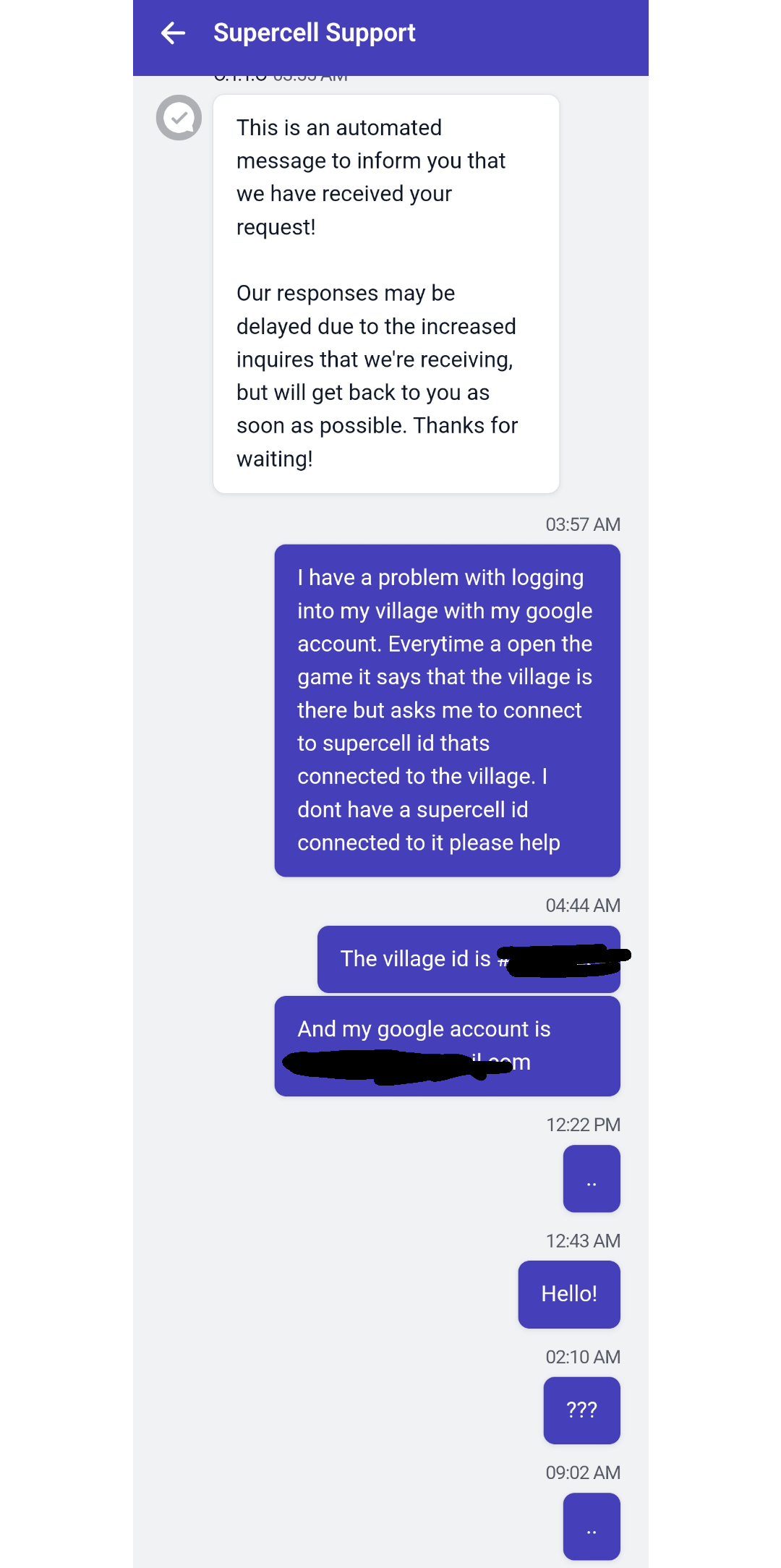 Supercell support not responding r/ClashOfClans