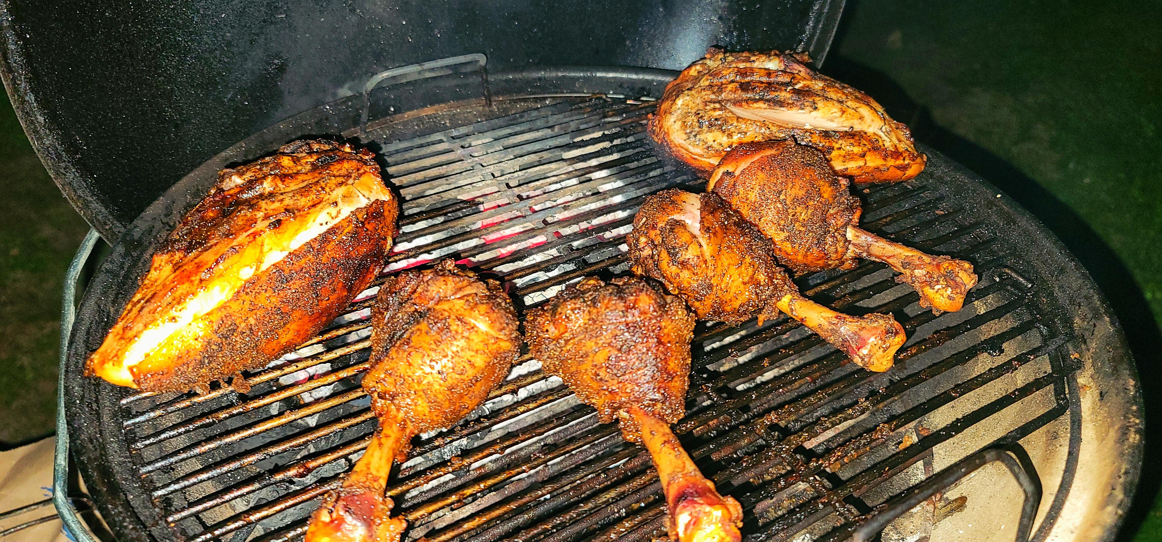 Garam Masala smoked chicken breast and drumstick "lollipops" r/smoking