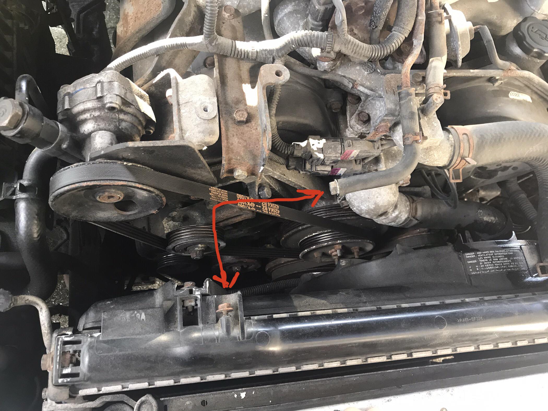 There is supposed to be a hose here, I guess previous owner removed and