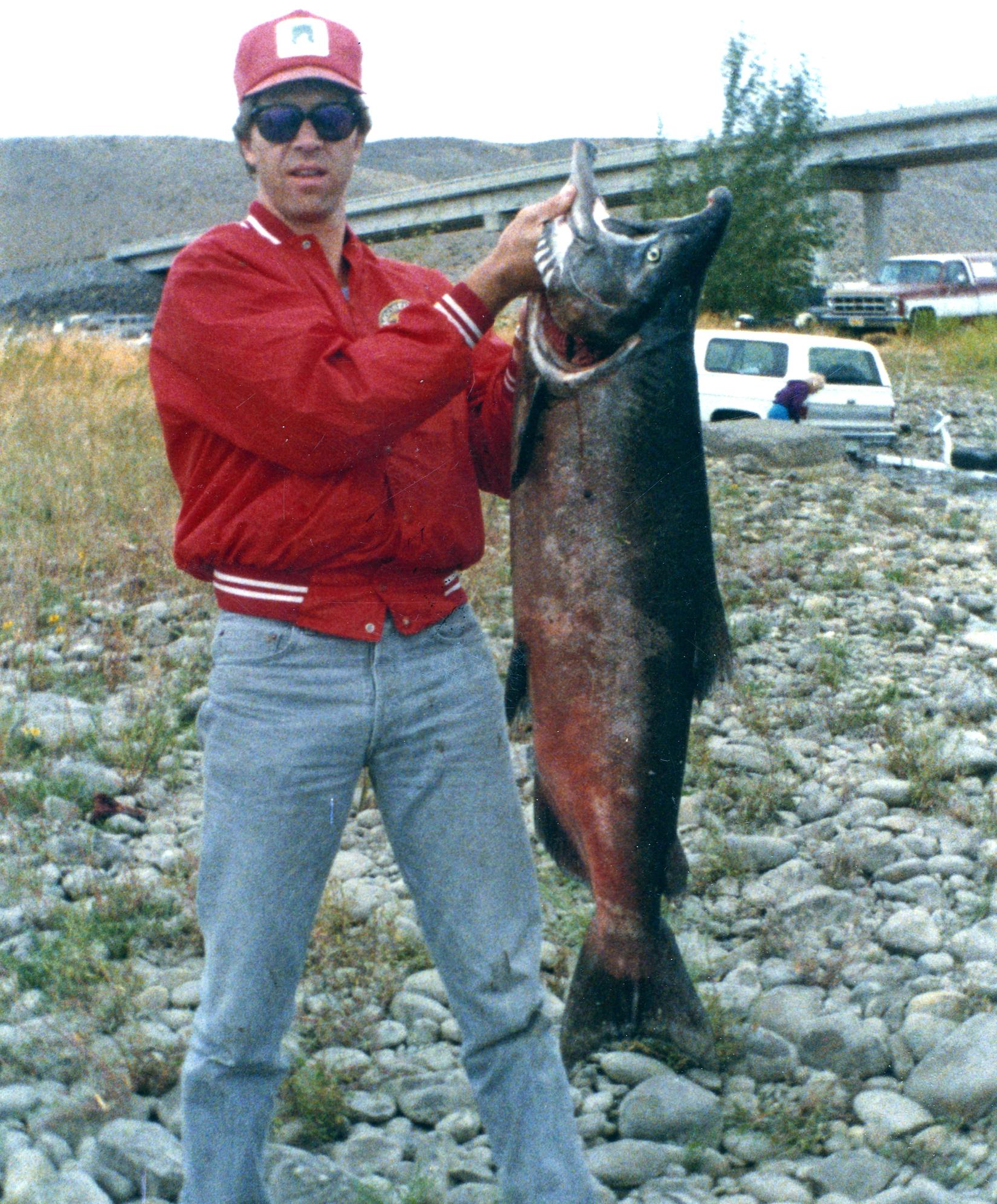 My Dad in 1988 with a 48 pound King Salmon that was caught on the