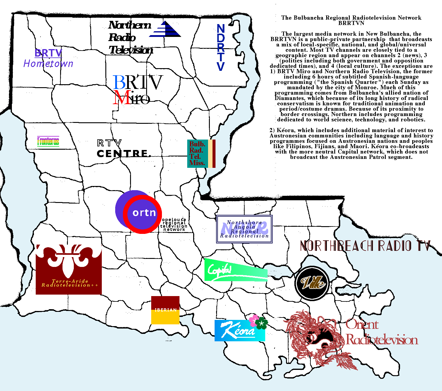 Radio and television stations in a multilingual nation based on