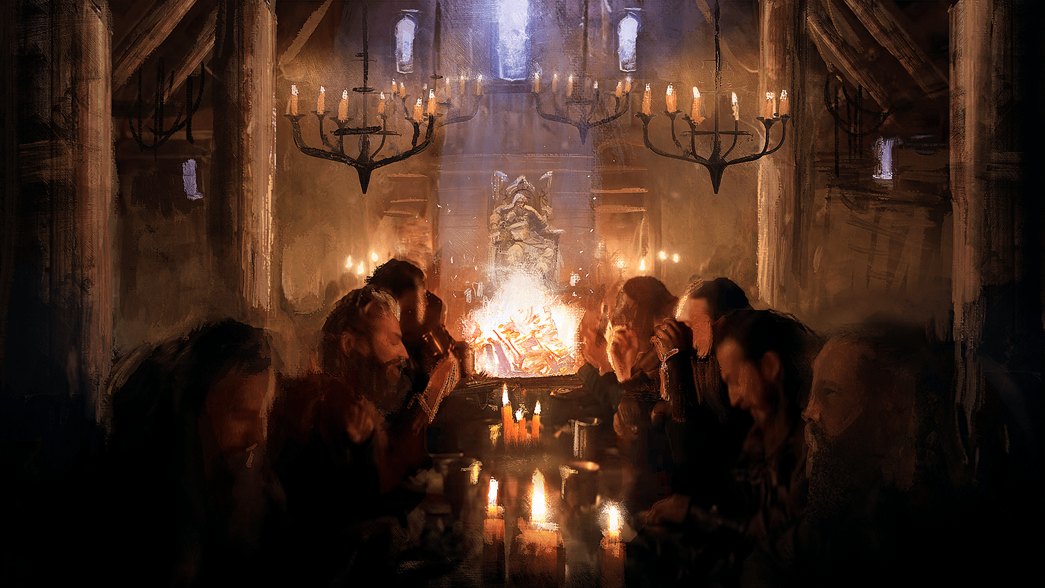 Viking Mead Hall by Me r/conceptart