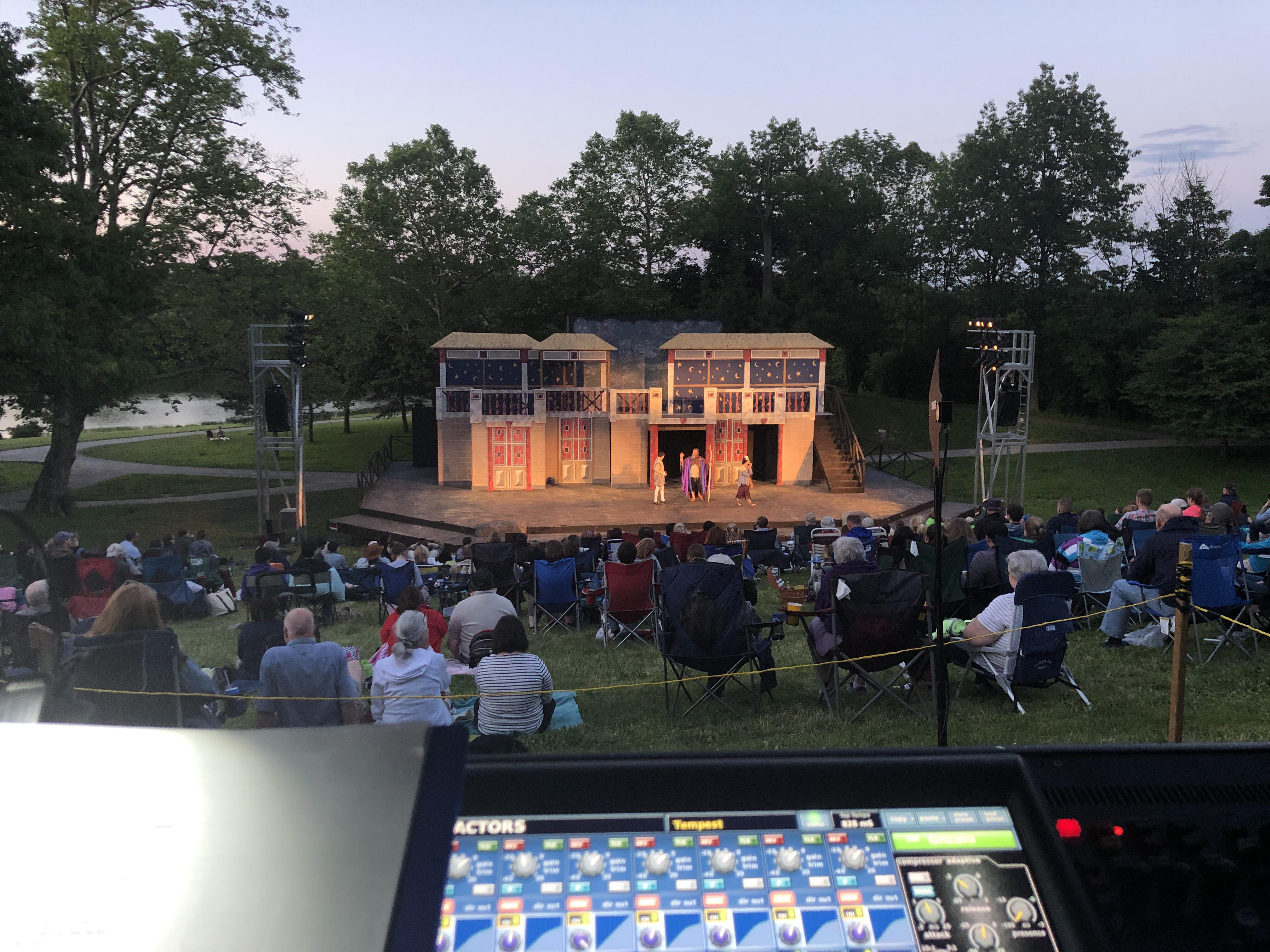 View from the booth at the 44th annual Shakespeare in Delaware Park