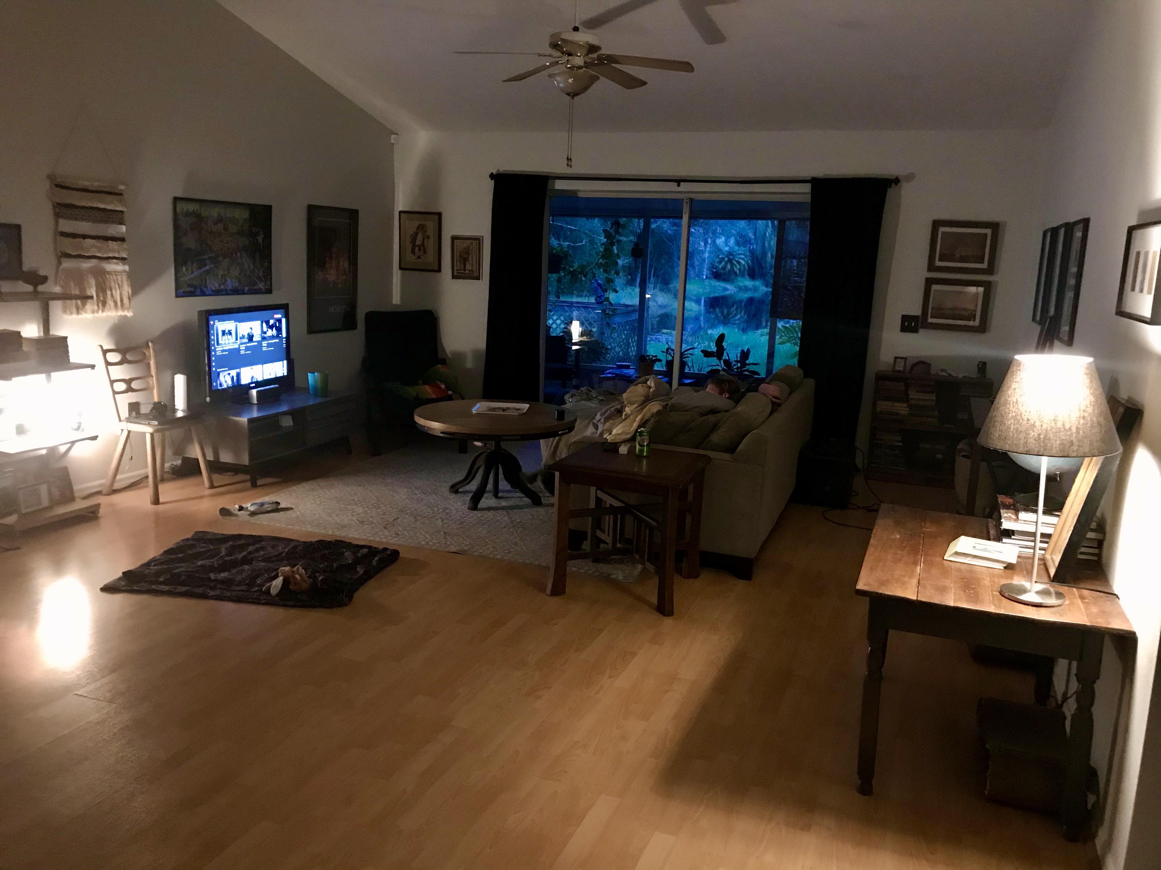 Finally pulled my couch away from up against the back wall. r