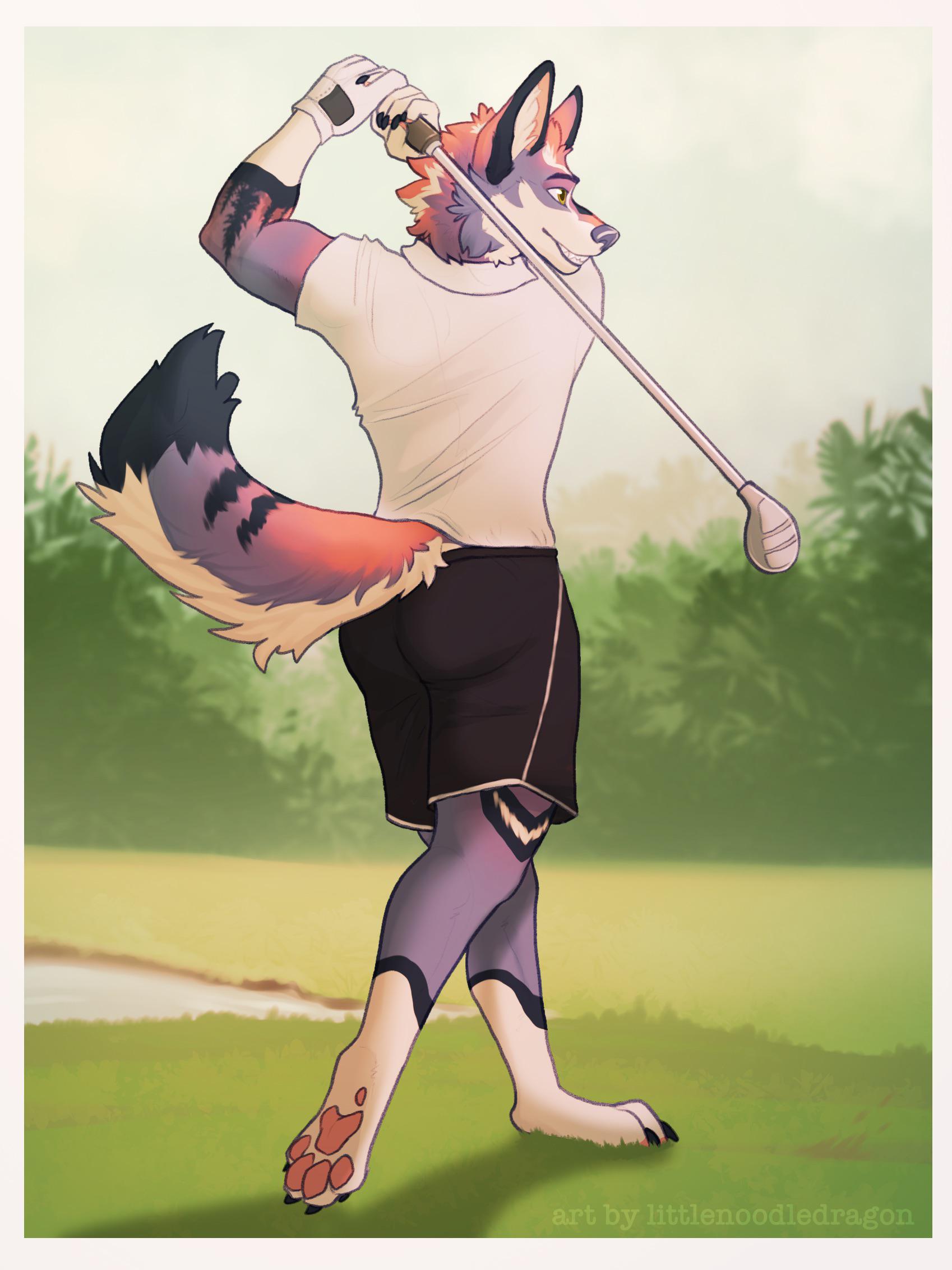 Good morning furry Reddit!! How do we feel about golfing furries? ⛳️