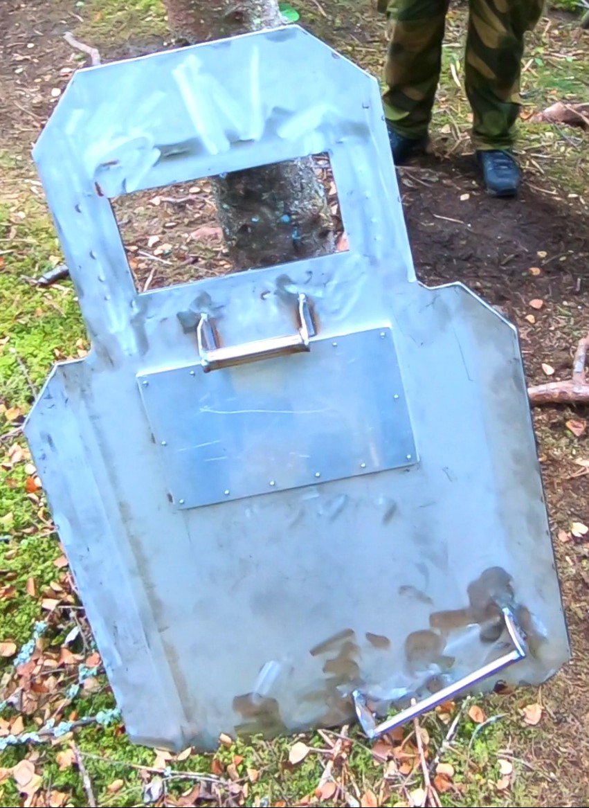 I made a Stainless Steel Riot Shield for Airsoft ) airsoft