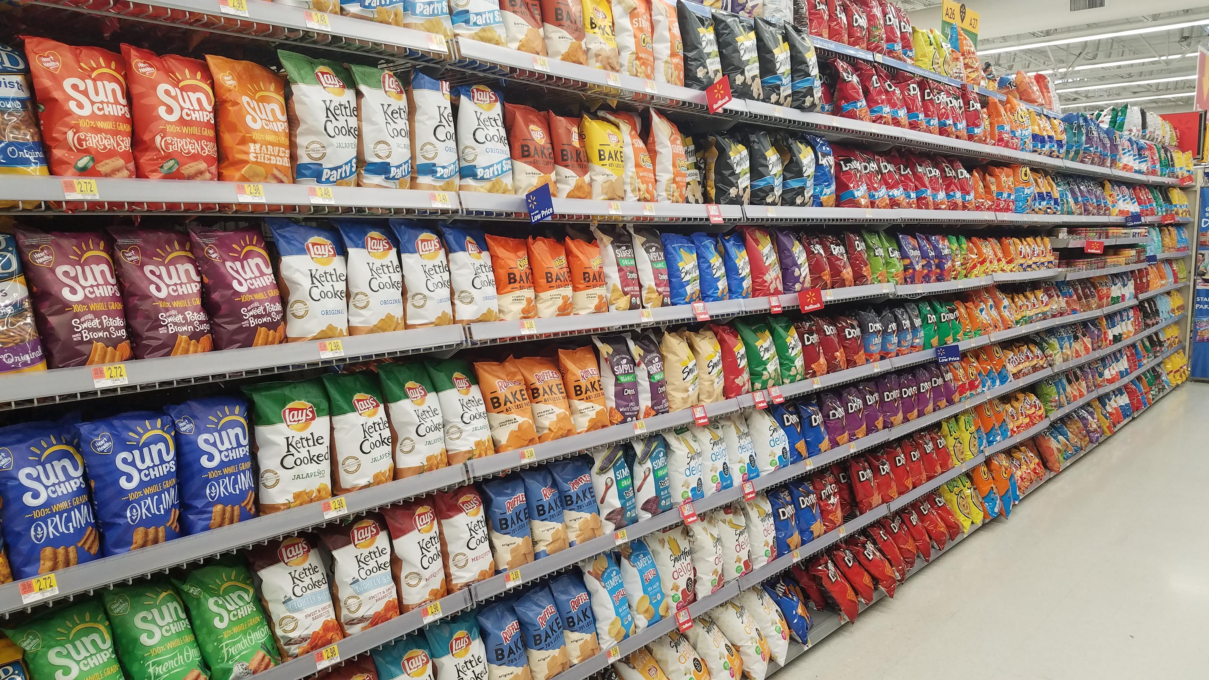 This pristine, undisturbed freshlystocked chip isle...pure as the