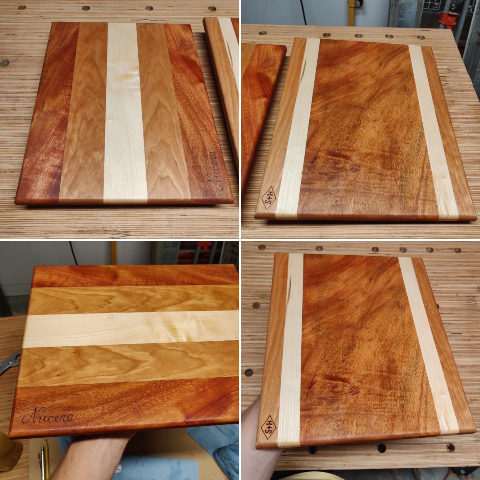 Maple, cherry, eucalyptus cutting boards r/woodworking