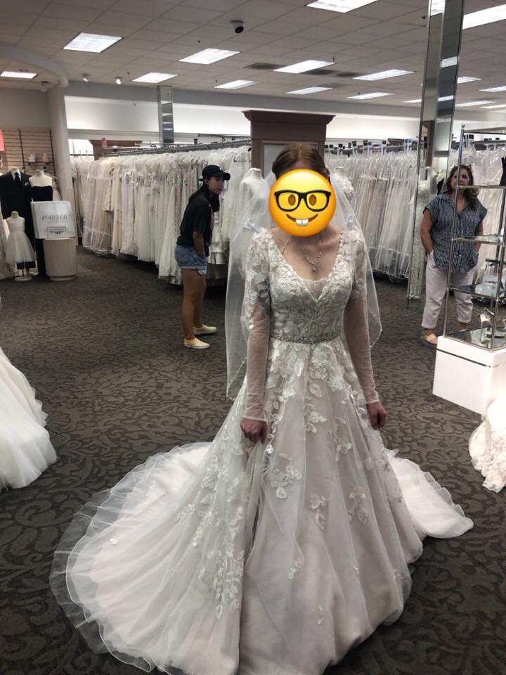 This is the front of my dress! I added some fabric to the cleavage area