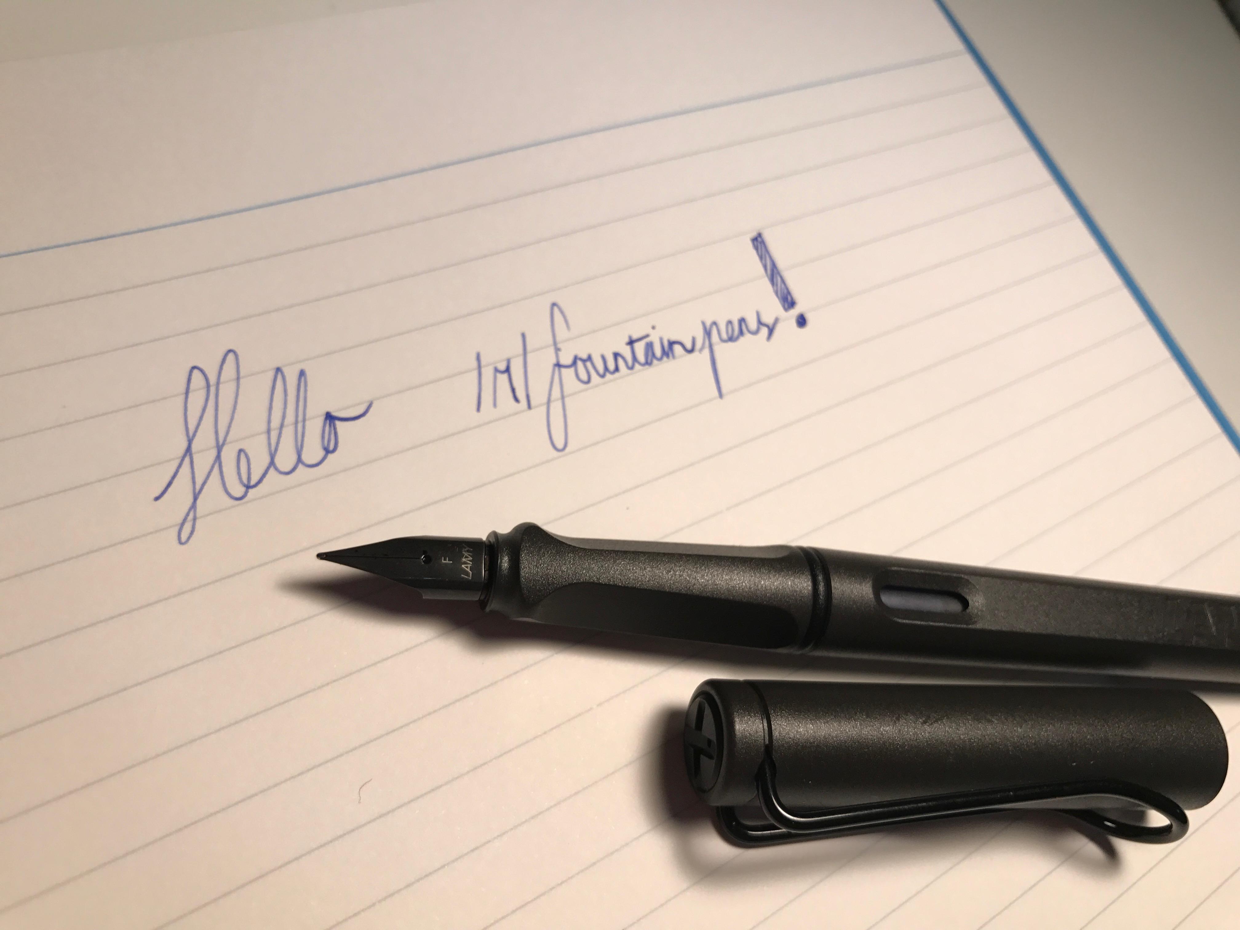 (NPD) My first 'real' fountain pen a matte charcoal Lamy Safari with