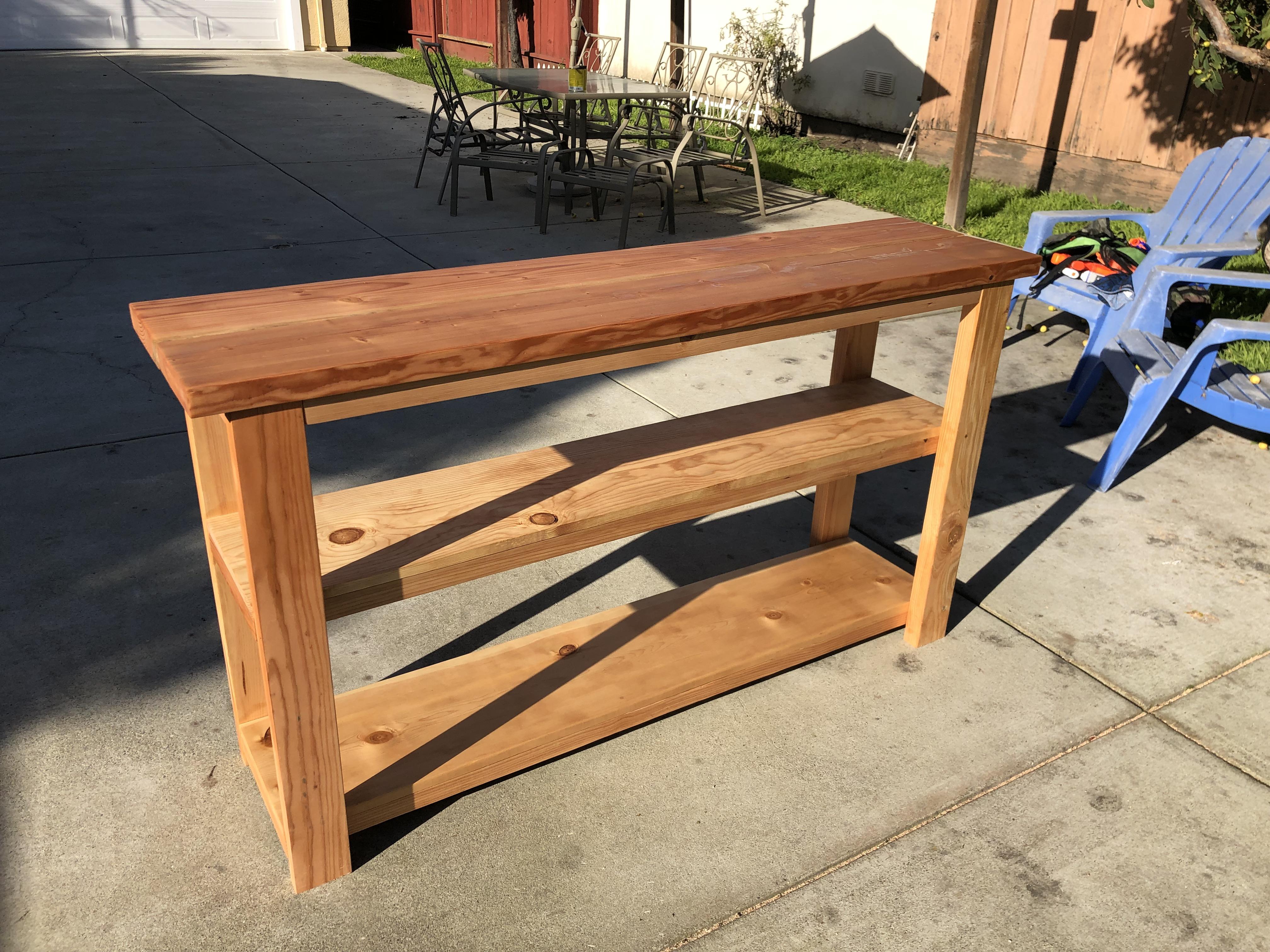 Entryway table I made. What do you guys think? r/woodworking