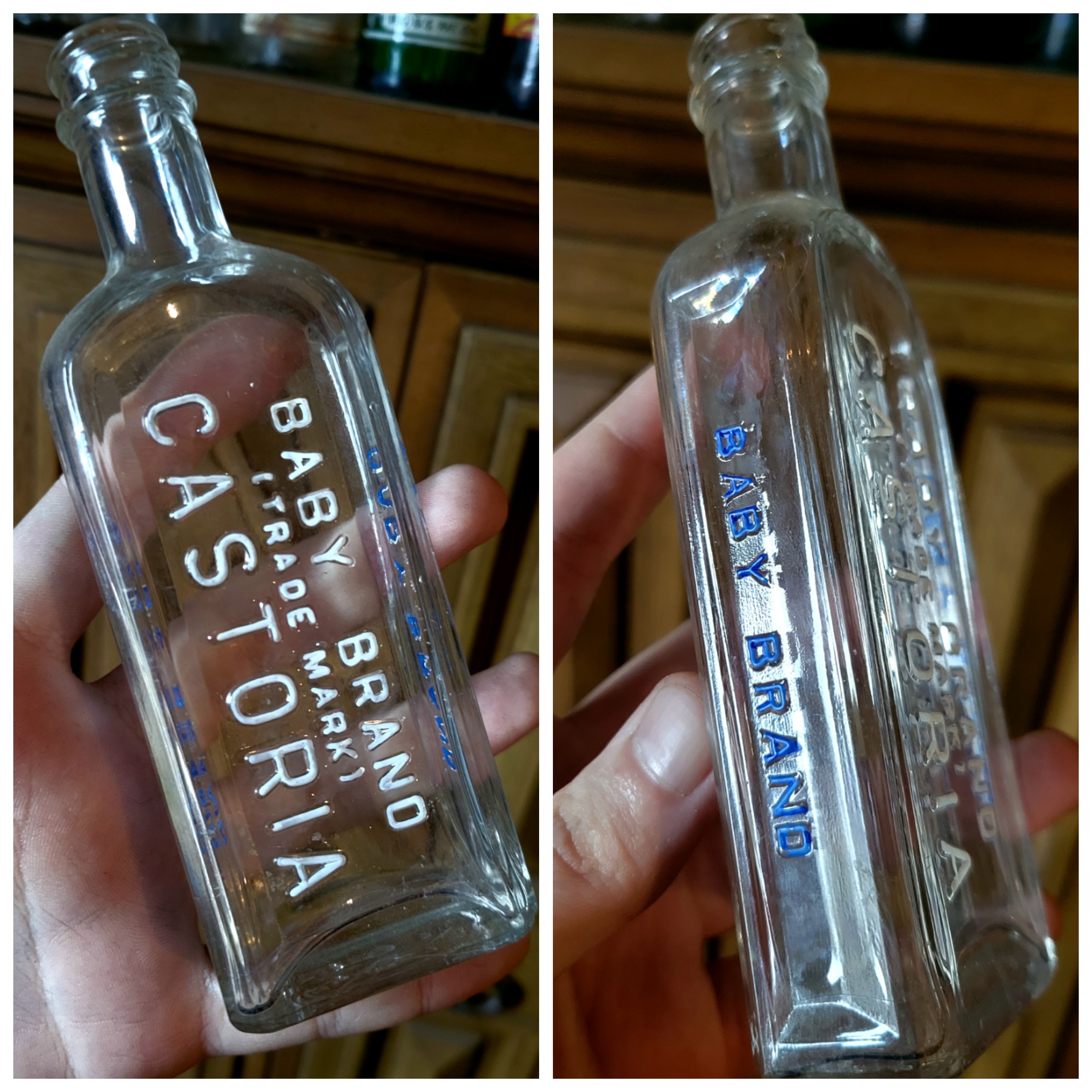 Baby Brand Castoria that I painted and display in my apothecary