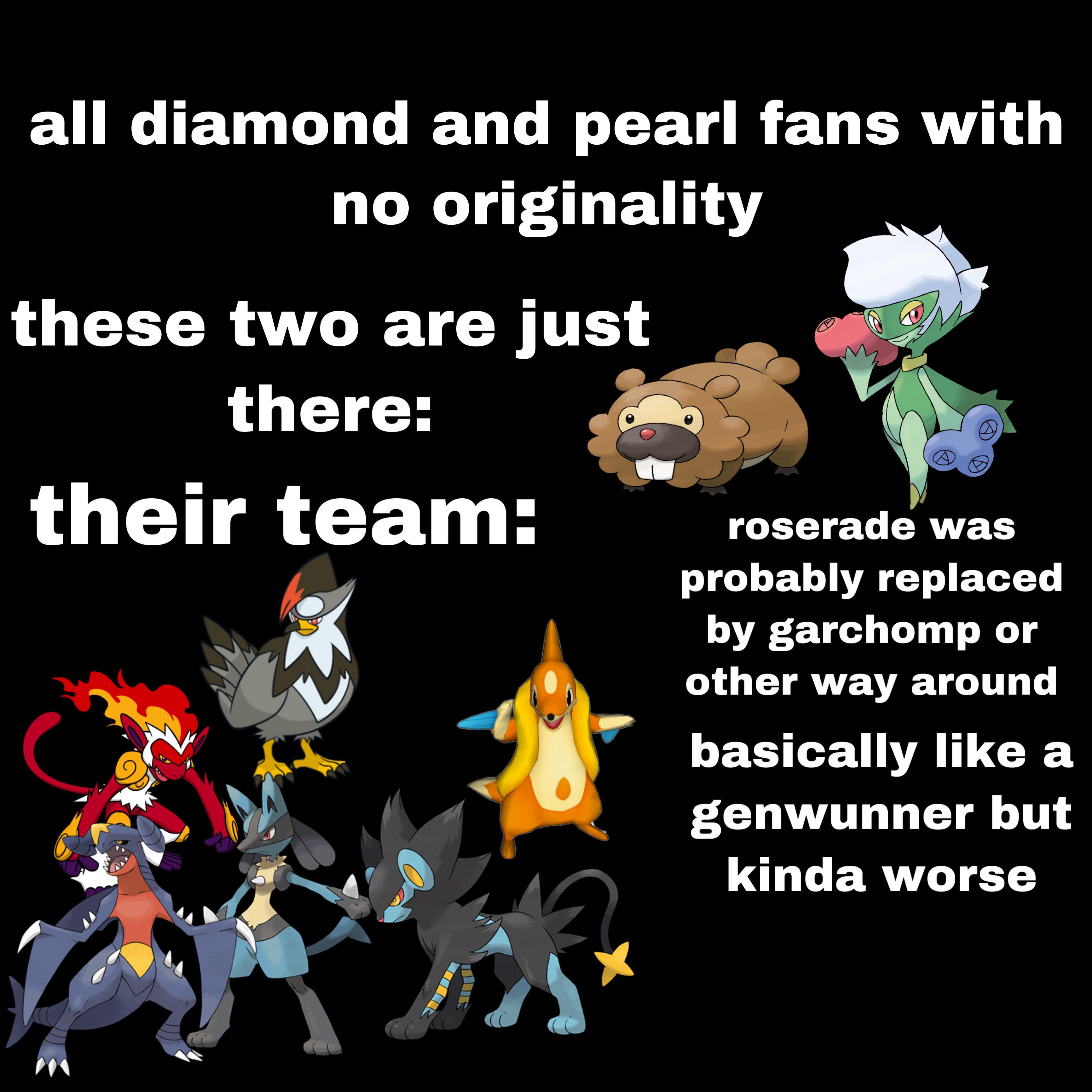 all diamond and pearl fans with no originality starterpack r/starterpacks