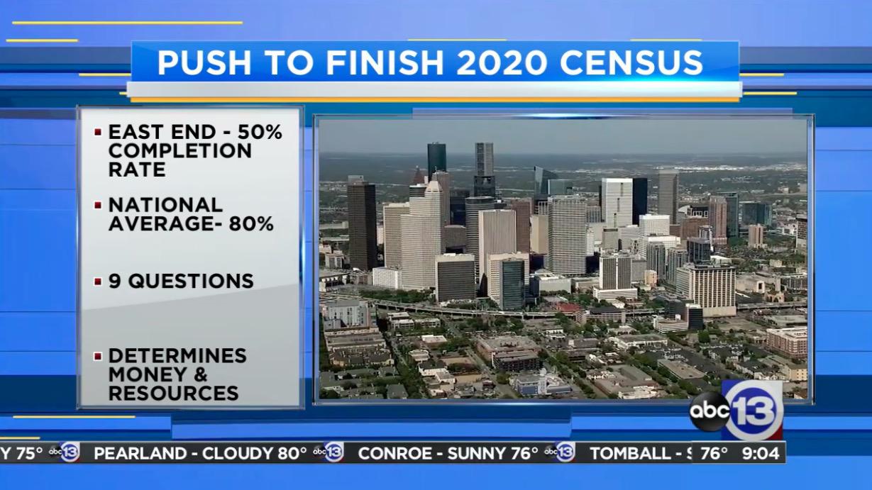 Get some of our taxes back into Houston Fill out your **2020 Census