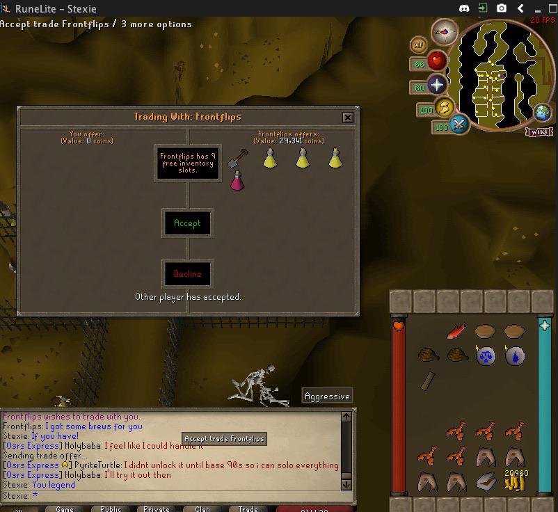 my spade for Underground Pass and OSRS Express save the day! r