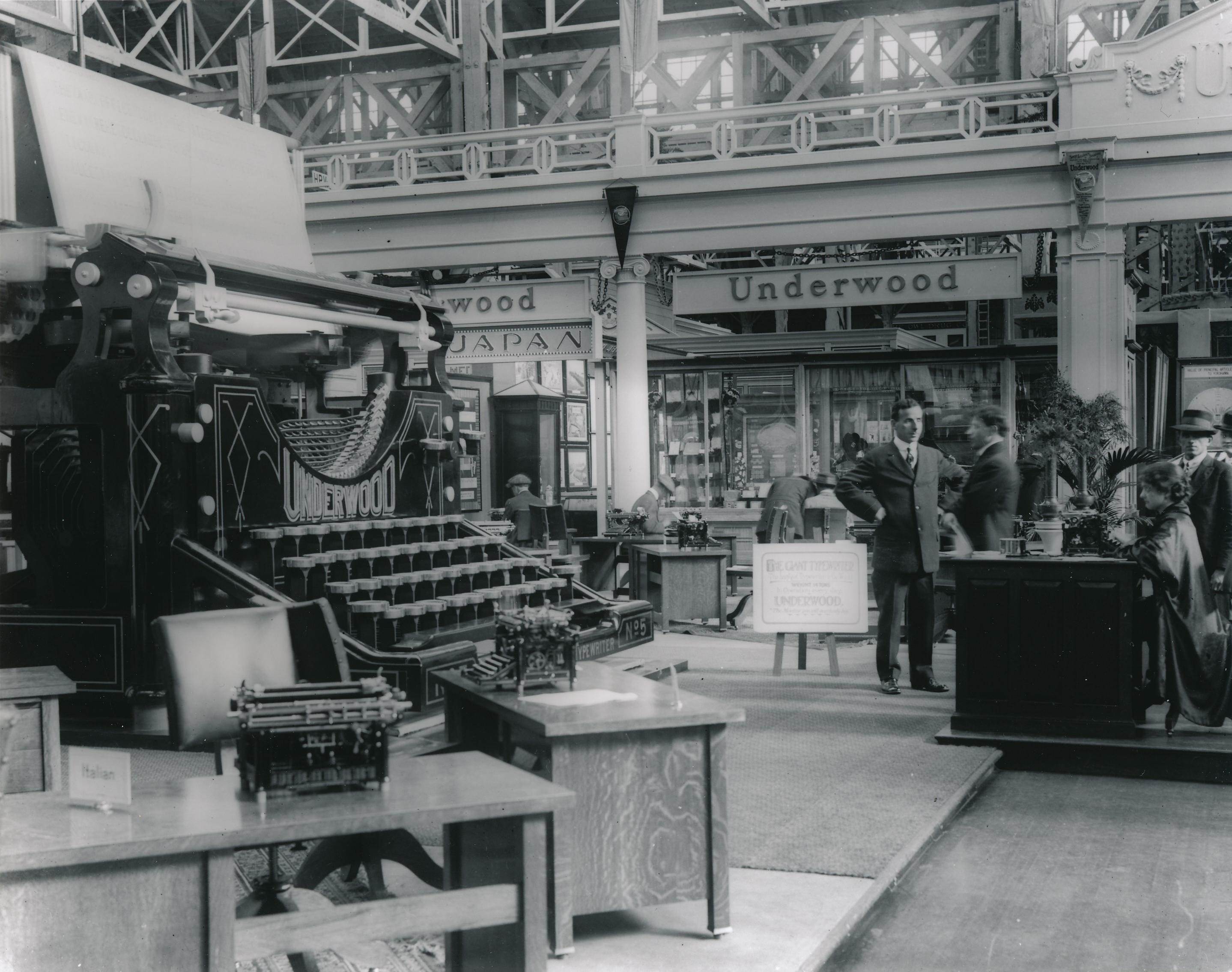 Underwood exhibit at the 1915 PanamaPacific International Exposition