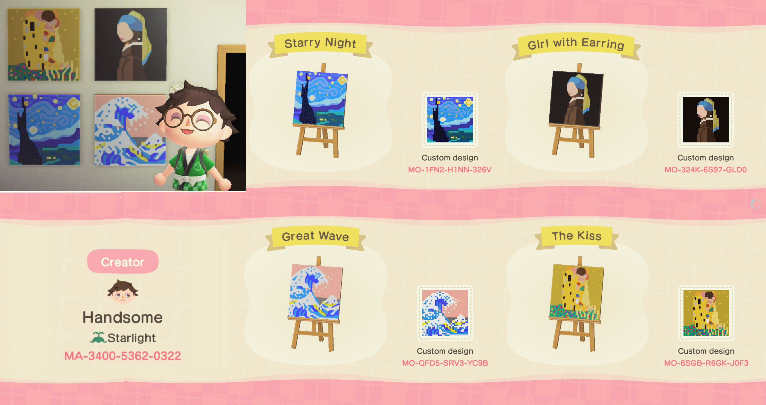 I like to recreate famous paintings in Animal Crossing and wanted to