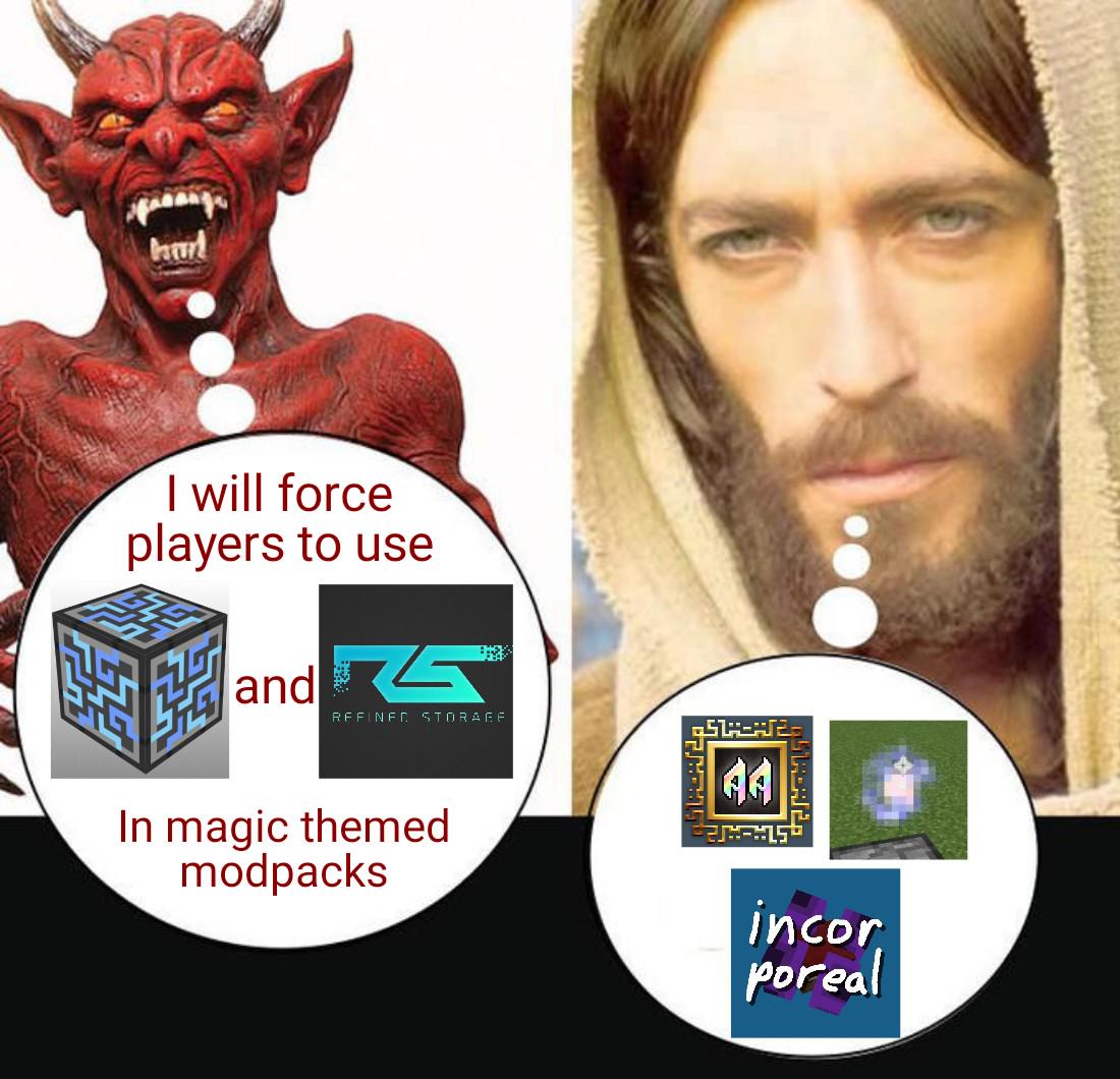 Arcane Archives and Corporea Network with addons r/feedthememes